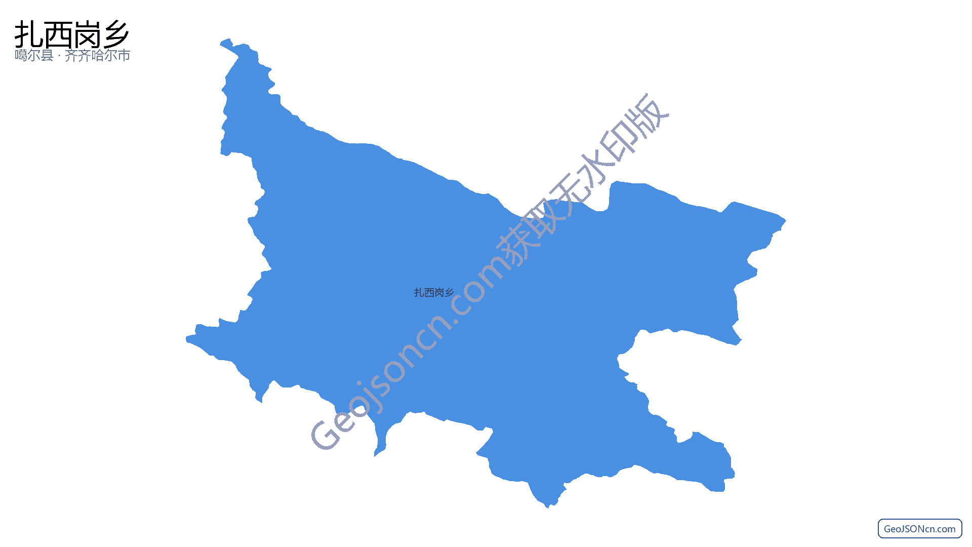 扎西岗乡行政区划边界地图（噶尔县·阿里地区）,提供GeoJSON、SHP矢量边界数据下载及高清地图大图(PNG/JPG) - GeoJSONcn.com