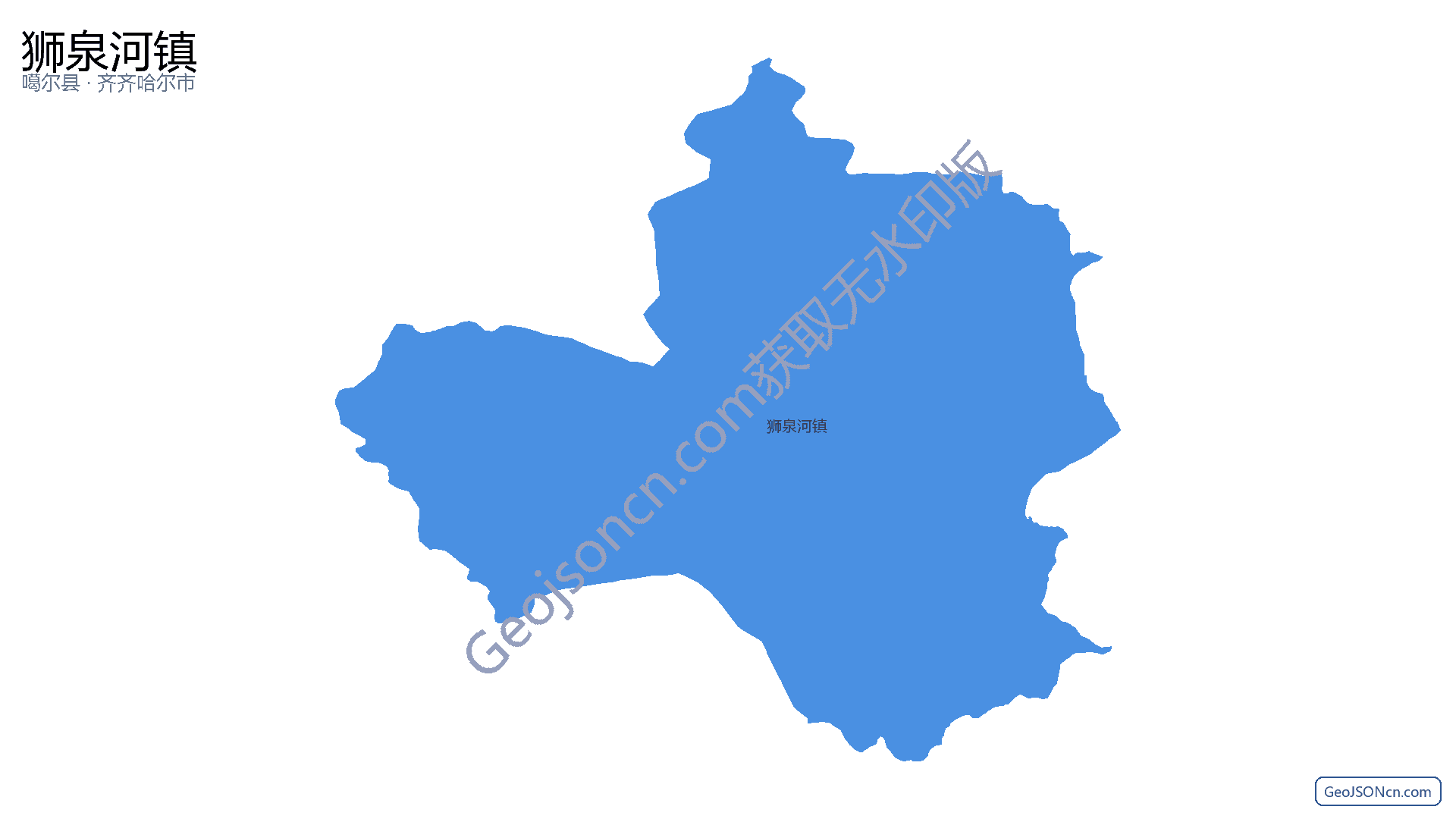 狮泉河镇行政区划边界地图（噶尔县·阿里地区）,提供GeoJSON、SHP矢量边界数据下载及高清地图大图(PNG/JPG) - GeoJSONcn.com