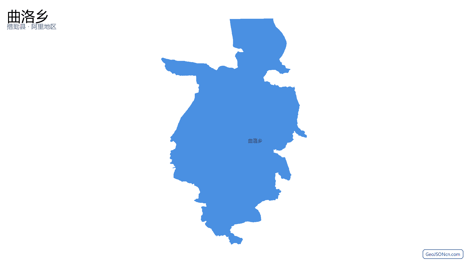 曲洛乡行政区划边界地图(措勤县·阿里地区),提供GeoJSON、SHP矢量边界数据下载及高清地图大图(PNG/JPG) - GeoJSONcn.com