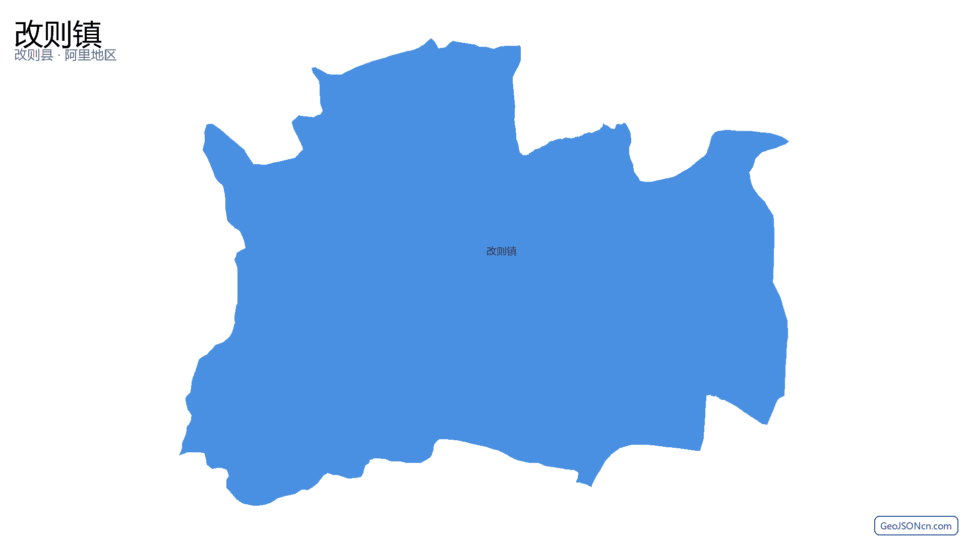 改则镇行政区划边界地图（改则县·阿里地区）,提供GeoJSON、SHP矢量边界数据下载及高清地图大图(PNG/JPG) - GeoJSONcn.com
