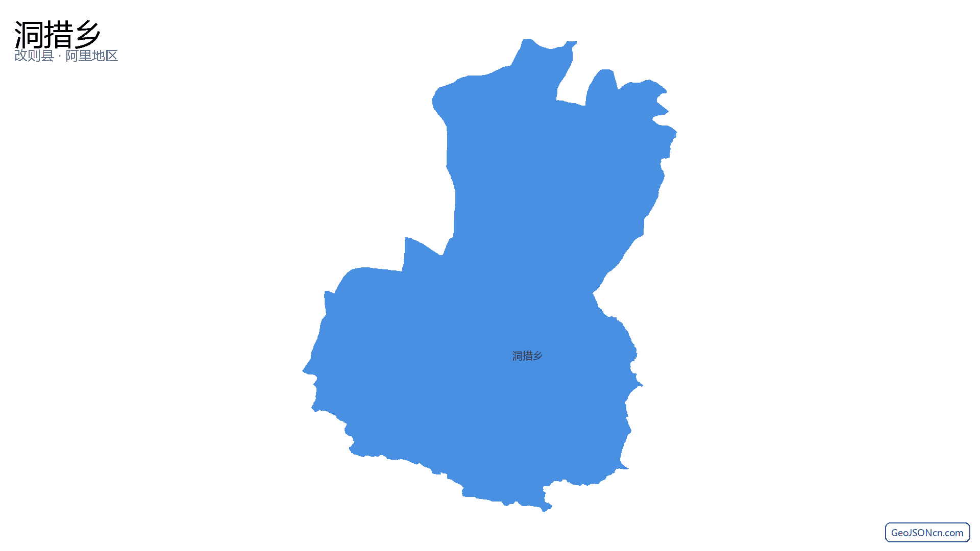 洞措乡行政区划边界地图（改则县·阿里地区）,提供GeoJSON、SHP矢量边界数据下载及高清地图大图(PNG/JPG) - GeoJSONcn.com