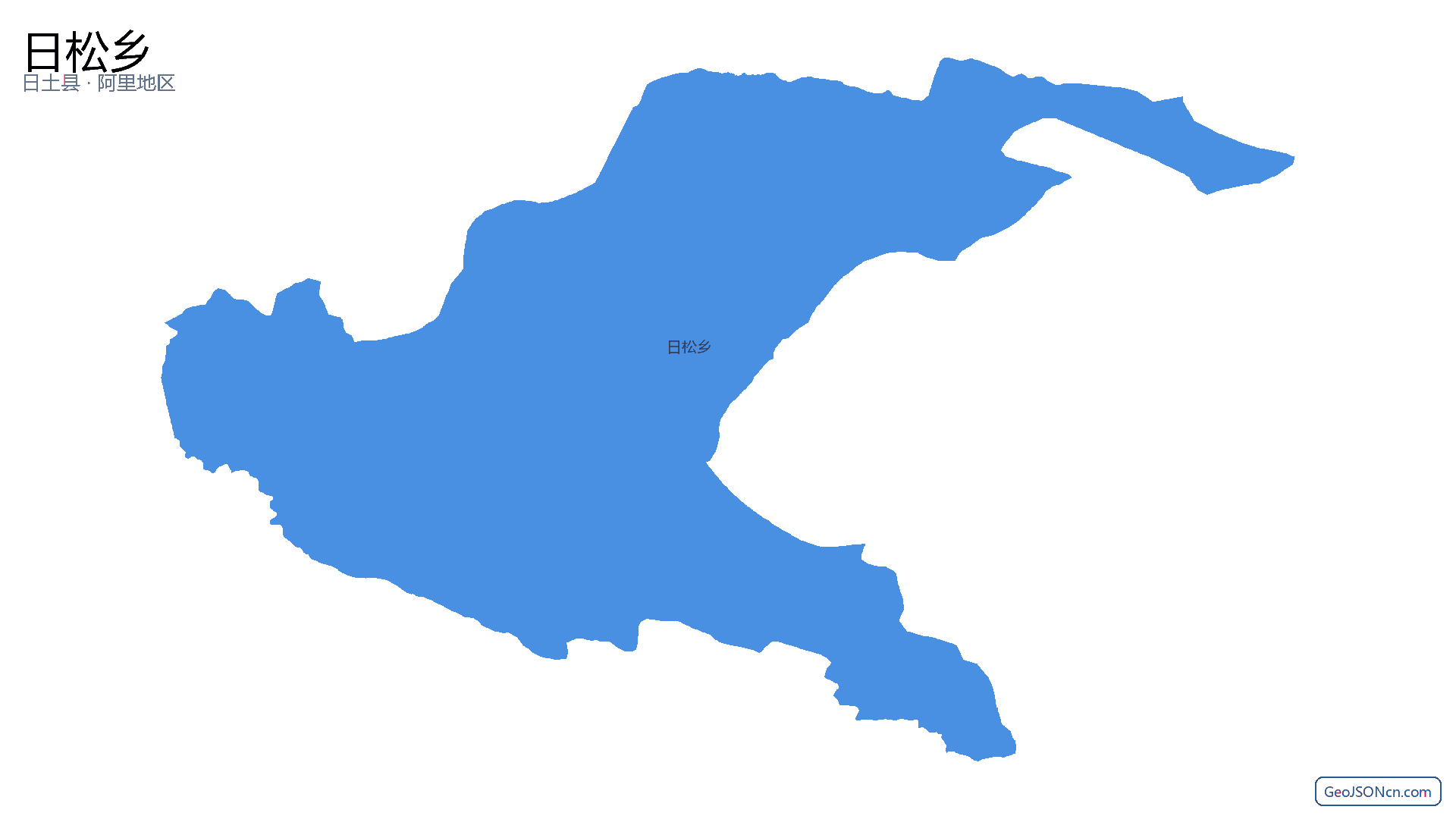 日松乡行政区划边界地图(日土县·阿里地区),提供GeoJSON、SHP矢量边界数据下载及高清地图大图(PNG/JPG) - GeoJSONcn.com