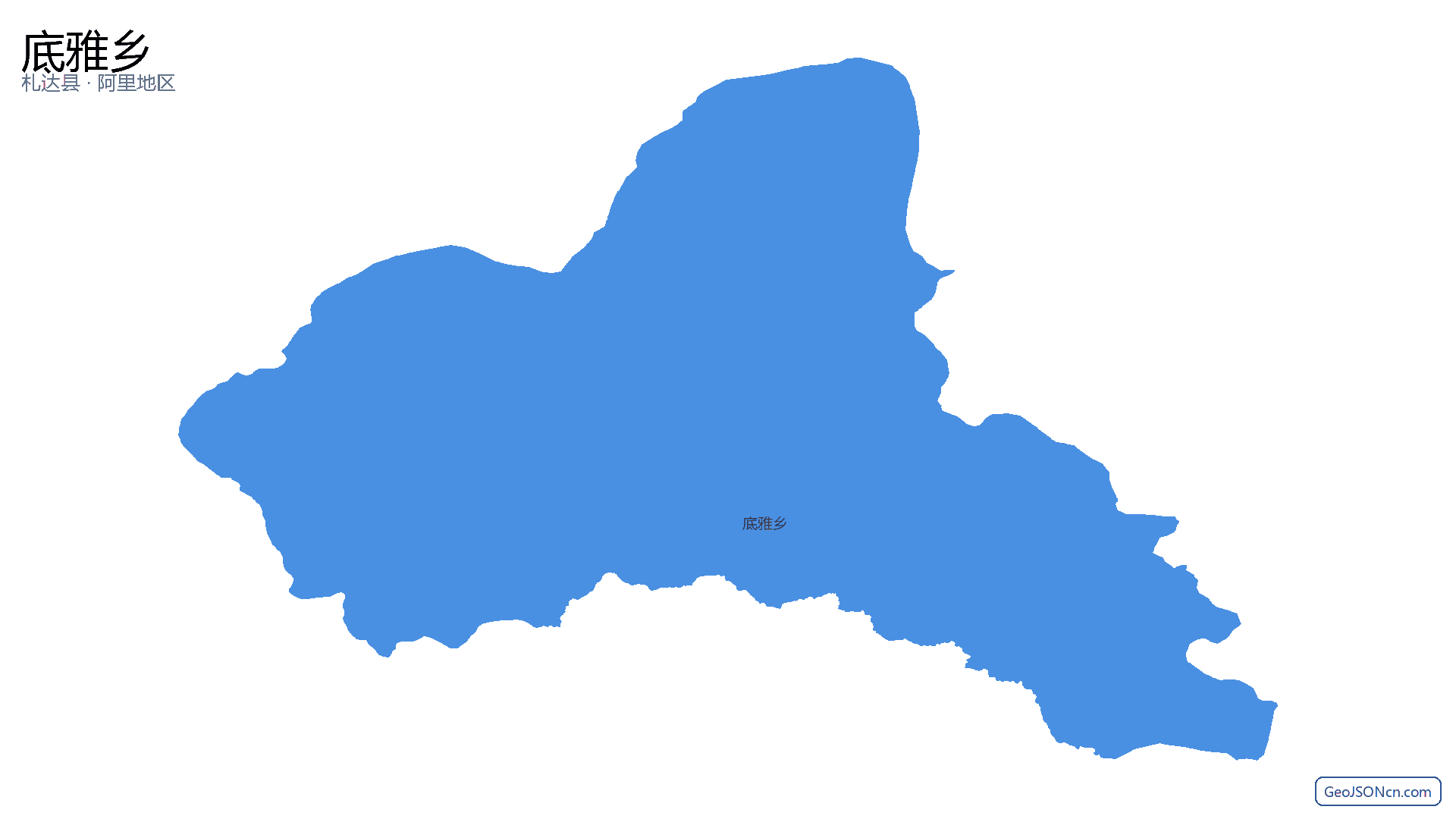 底雅乡行政区划边界地图(札达县·阿里地区),提供GeoJSON、SHP矢量边界数据下载及高清地图大图(PNG/JPG) - GeoJSONcn.com