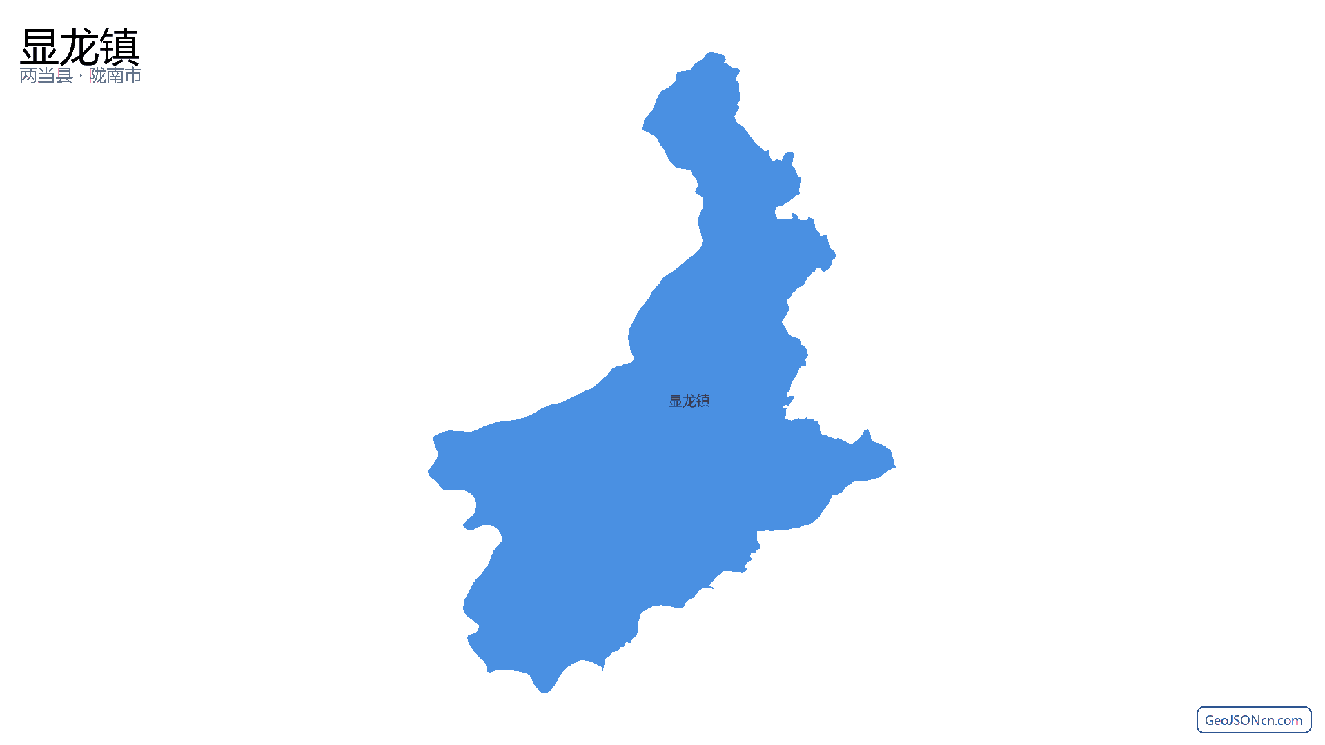 显龙镇行政区划边界地图(两当县·陇南市),提供GeoJSON、SHP矢量边界数据下载及高清地图大图(PNG/JPG) - GeoJSONcn.com
