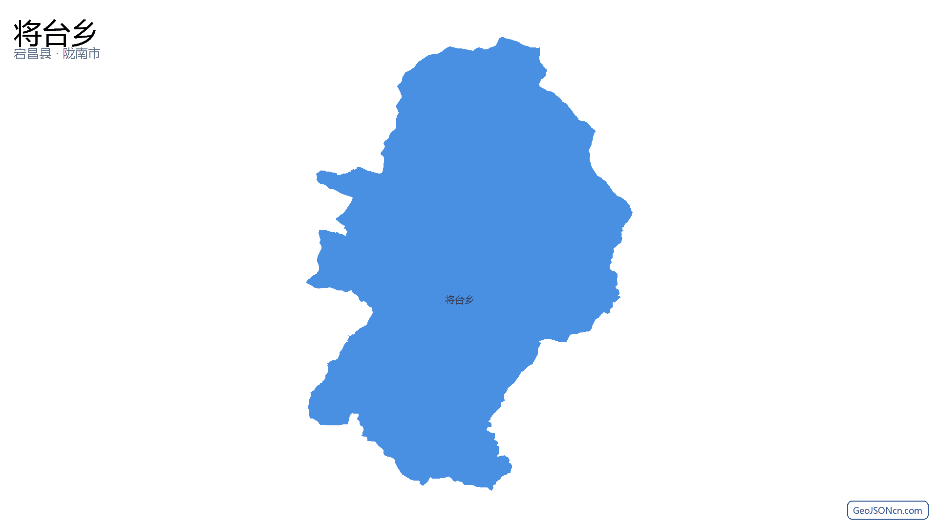 将台乡行政区划边界地图（宕昌县·陇南市）,提供GeoJSON、SHP矢量边界数据下载及高清地图大图(PNG/JPG) - GeoJSONcn.com