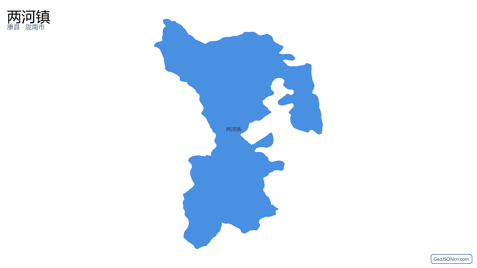 两河镇行政区划边界地图（康县·陇南市）,提供GeoJSON、SHP矢量边界数据下载及高清地图大图(PNG/JPG) - GeoJSONcn.com