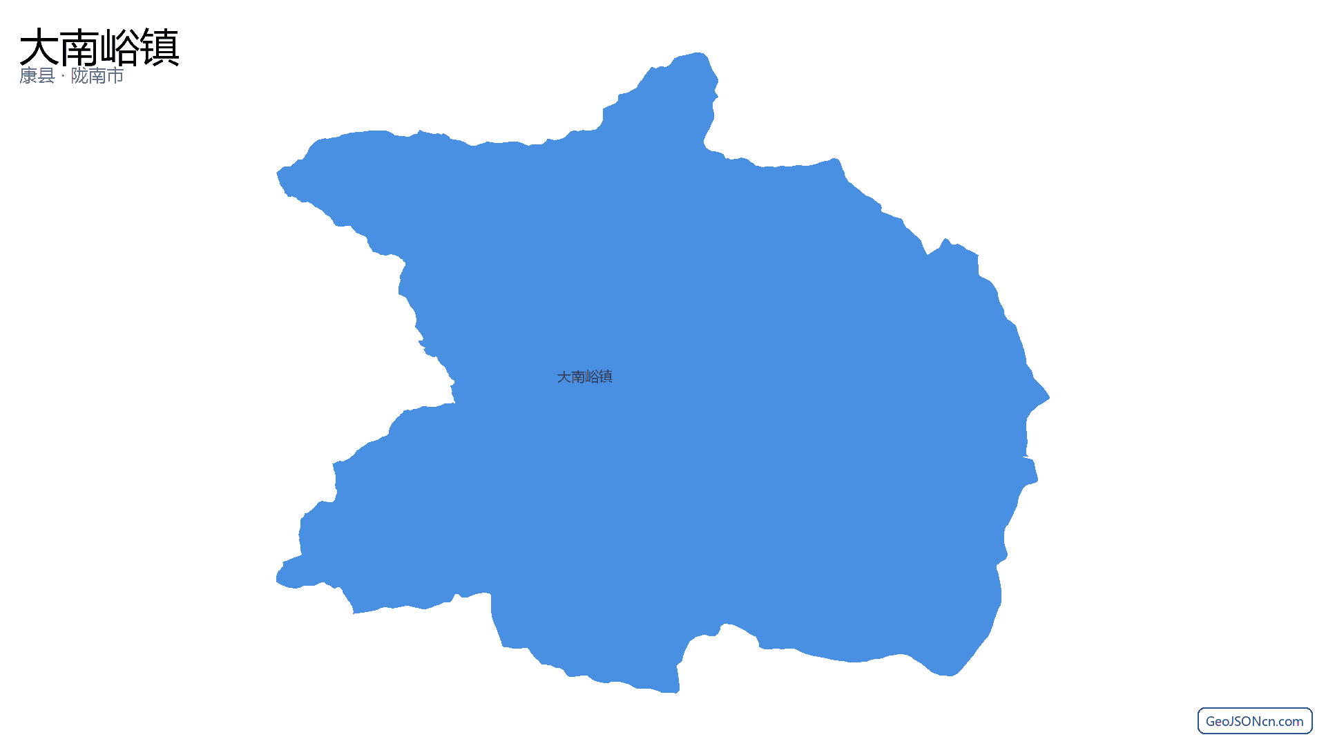 大南峪镇行政区划边界地图(康县·陇南市),提供GeoJSON、SHP矢量边界数据下载及高清地图大图(PNG/JPG) - GeoJSONcn.com