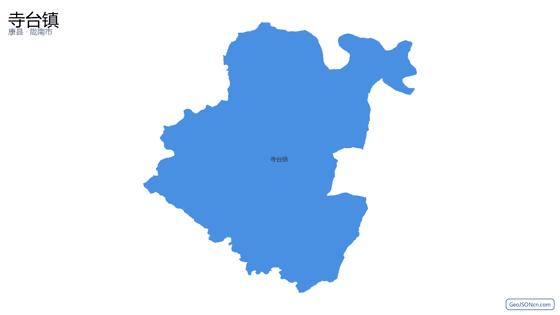 寺台镇行政区划边界地图(康县·陇南市),提供GeoJSON、SHP矢量边界数据下载及高清地图大图(PNG/JPG) - GeoJSONcn.com