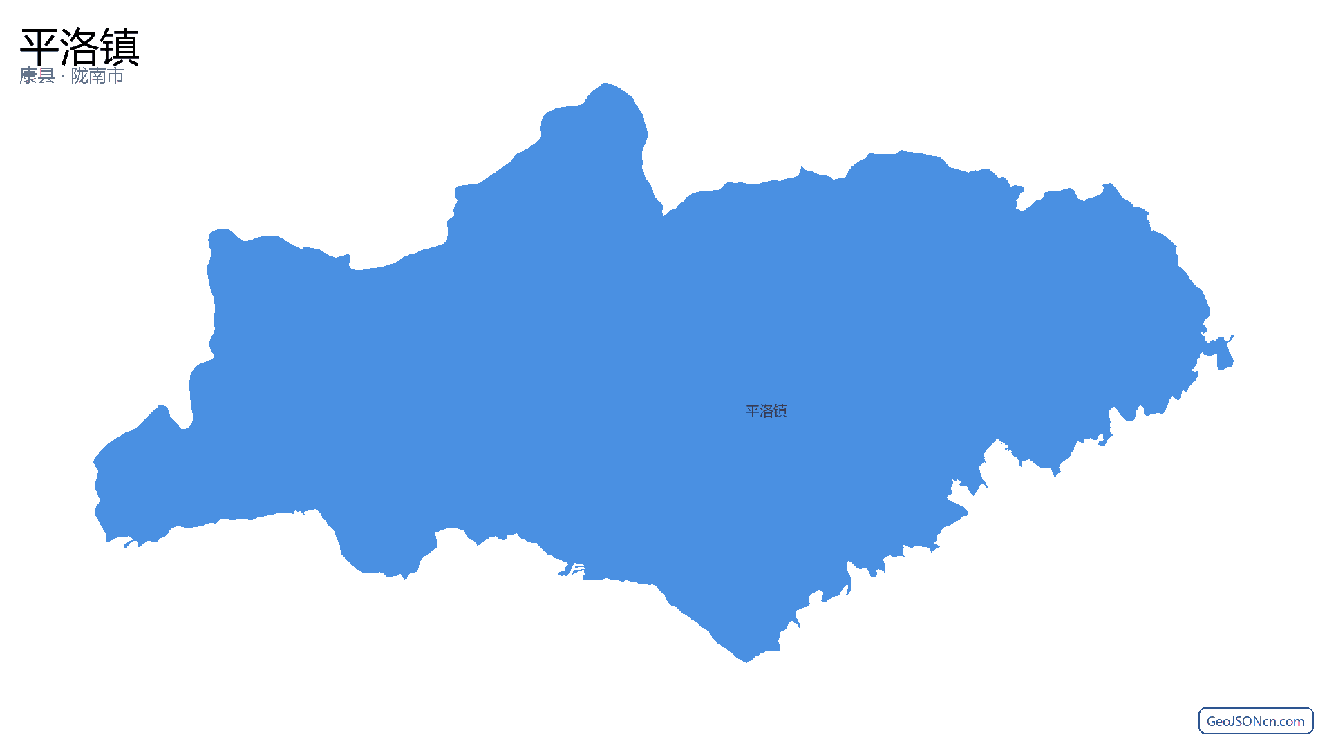 平洛镇行政区划边界地图（康县·陇南市）,提供GeoJSON、SHP矢量边界数据下载及高清地图大图(PNG/JPG) - GeoJSONcn.com