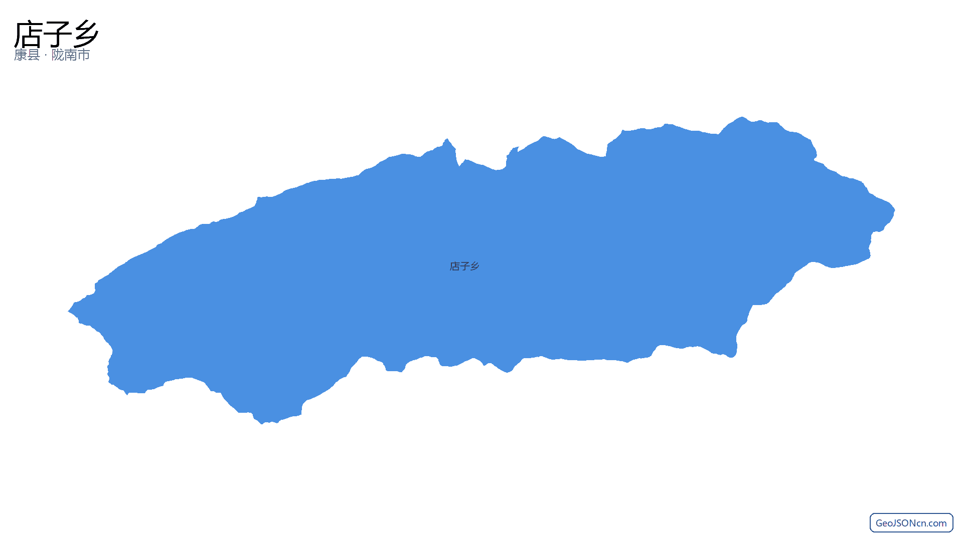 店子乡行政区划边界地图（康县·陇南市）,提供GeoJSON、SHP矢量边界数据下载及高清地图大图(PNG/JPG) - GeoJSONcn.com