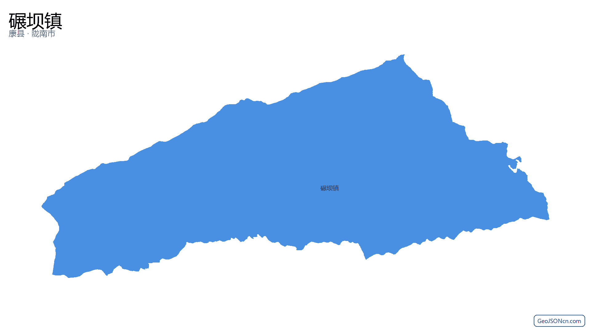 碾坝镇行政区划边界地图（康县·陇南市）,提供GeoJSON、SHP矢量边界数据下载及高清地图大图(PNG/JPG) - GeoJSONcn.com