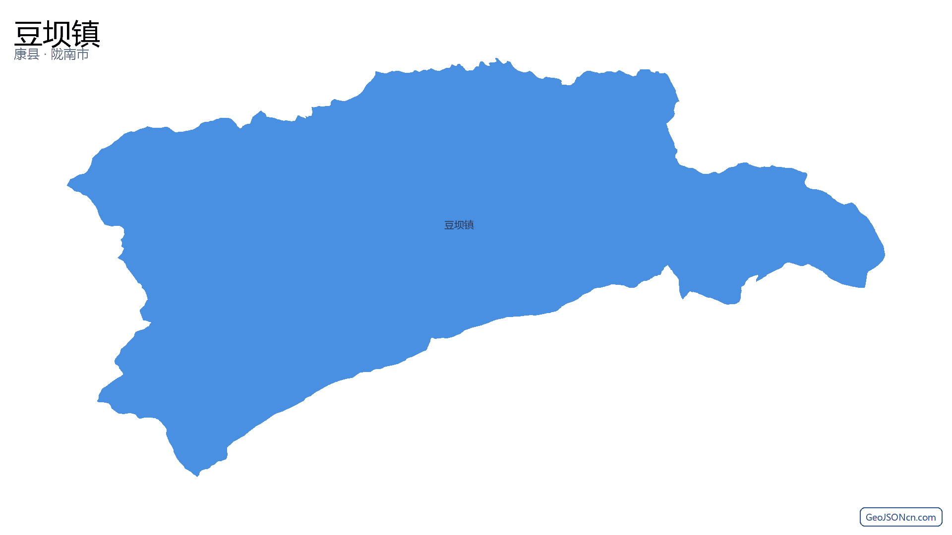 豆坝镇行政区划边界地图(康县·陇南市),提供GeoJSON、SHP矢量边界数据下载及高清地图大图(PNG/JPG) - GeoJSONcn.com