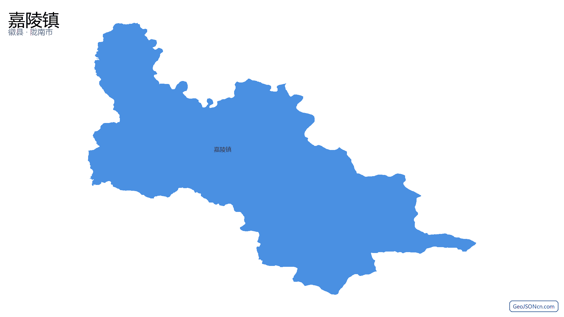 嘉陵镇行政区划边界地图（徽县·陇南市）,提供GeoJSON、SHP矢量边界数据下载及高清地图大图(PNG/JPG) - GeoJSONcn.com