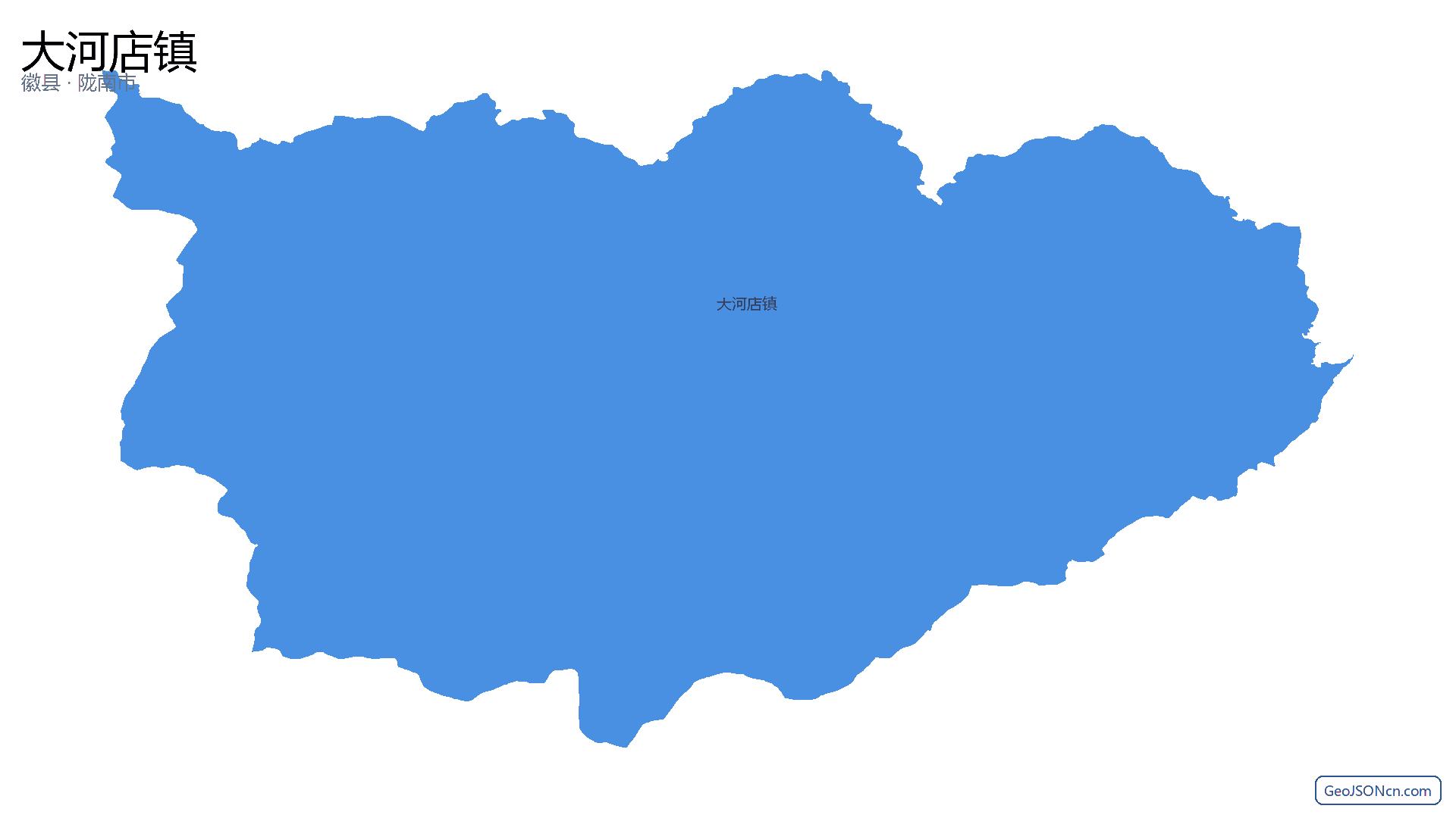大河店镇行政区划边界地图(徽县·陇南市),提供GeoJSON、SHP矢量边界数据下载及高清地图大图(PNG/JPG) - GeoJSONcn.com