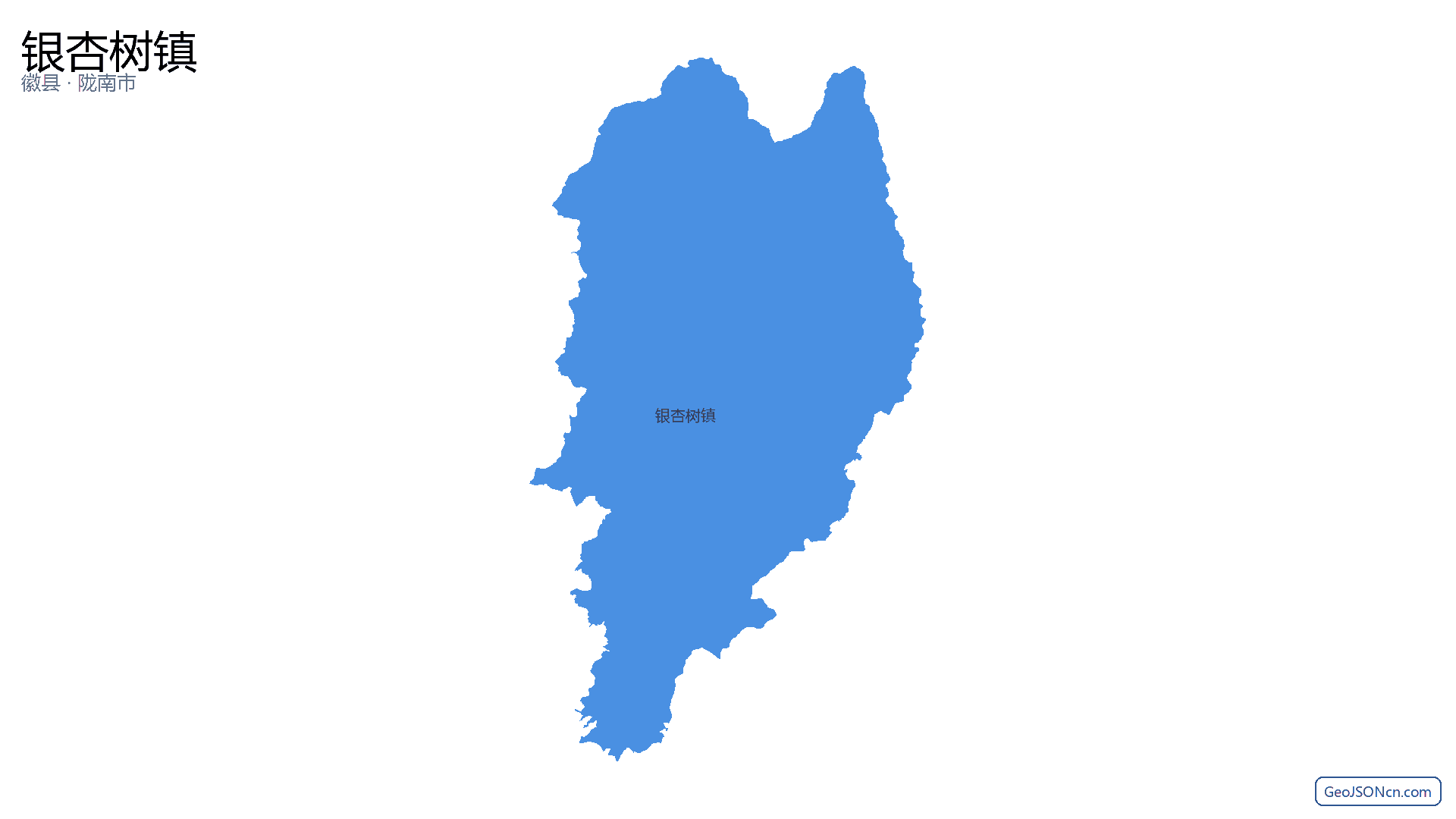 银杏树镇行政区划边界地图（徽县·陇南市）,提供GeoJSON、SHP矢量边界数据下载及高清地图大图(PNG/JPG) - GeoJSONcn.com