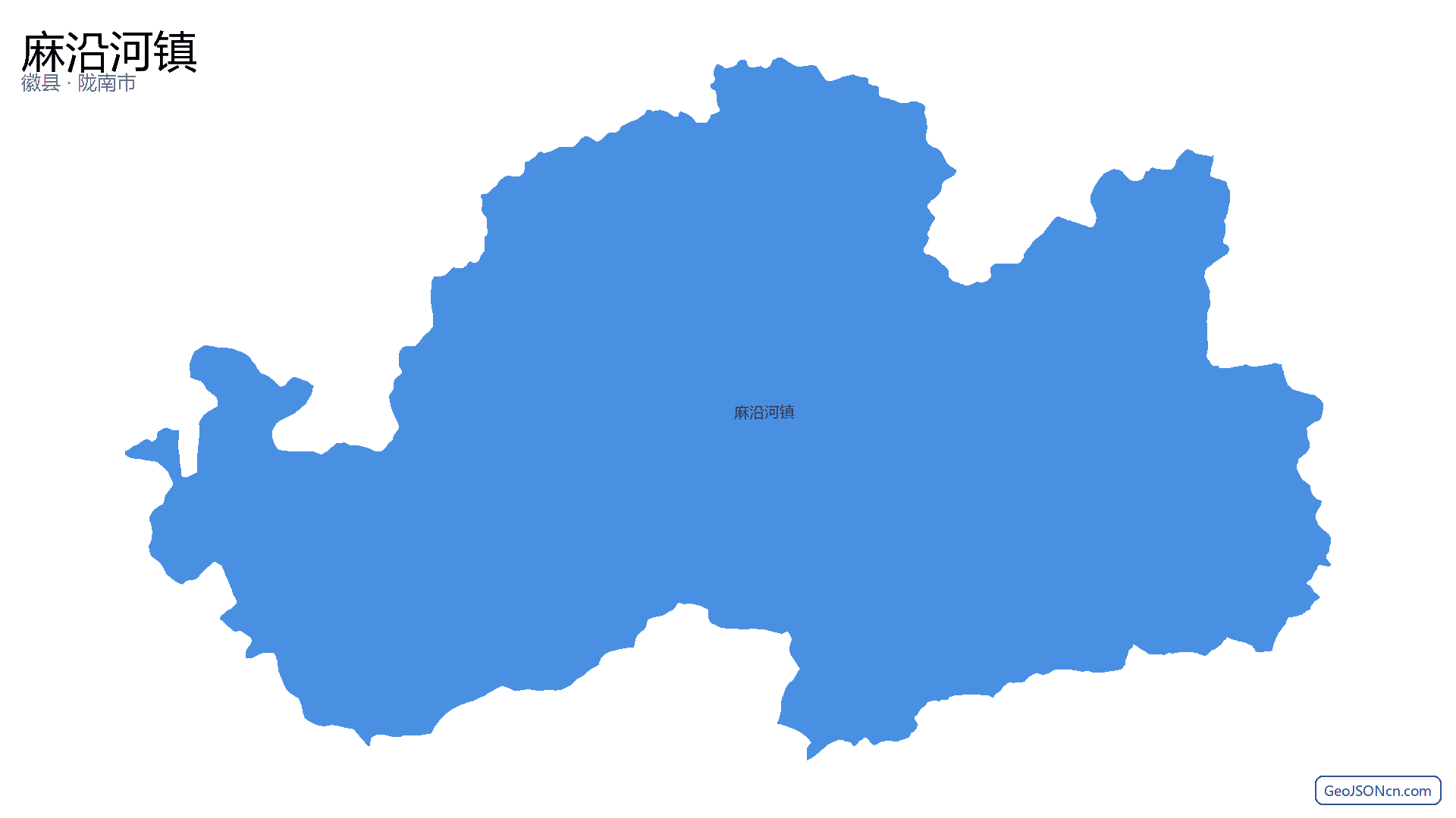 麻沿河镇行政区划边界地图(徽县·陇南市),提供GeoJSON、SHP矢量边界数据下载及高清地图大图(PNG/JPG) - GeoJSONcn.com
