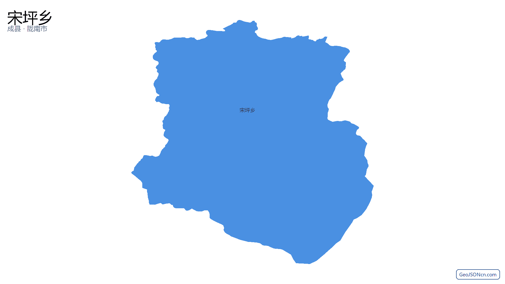 宋坪乡行政区划边界地图(成县·陇南市),提供GeoJSON、SHP矢量边界数据下载及高清地图大图(PNG/JPG) - GeoJSONcn.com