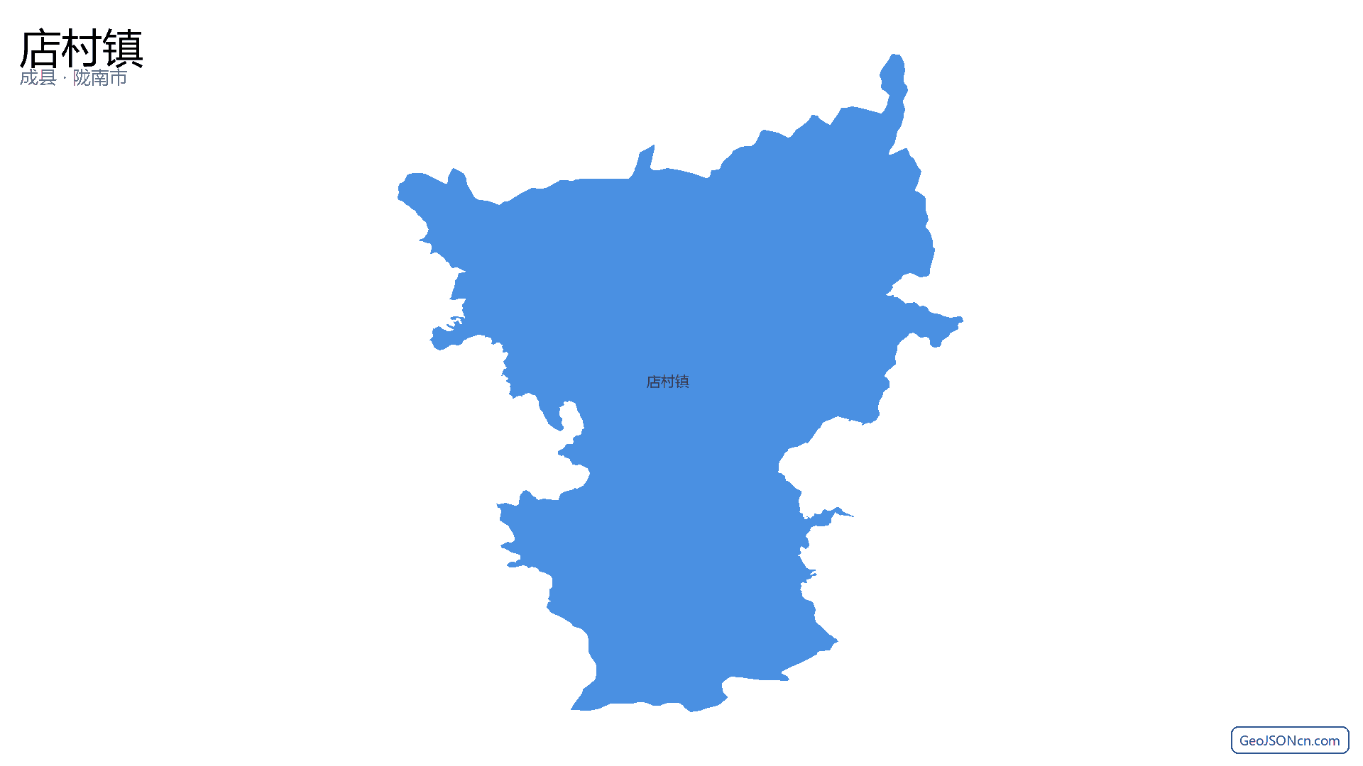 店村镇行政区划边界地图（成县·陇南市）,提供GeoJSON、SHP矢量边界数据下载及高清地图大图(PNG/JPG) - GeoJSONcn.com