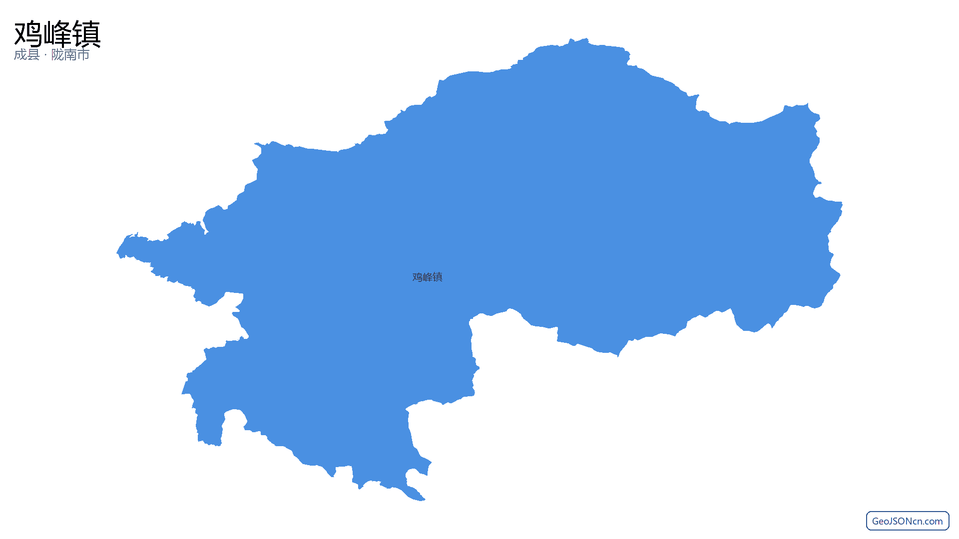 鸡峰镇行政区划边界地图(成县·陇南市),提供GeoJSON、SHP矢量边界数据下载及高清地图大图(PNG/JPG) - GeoJSONcn.com