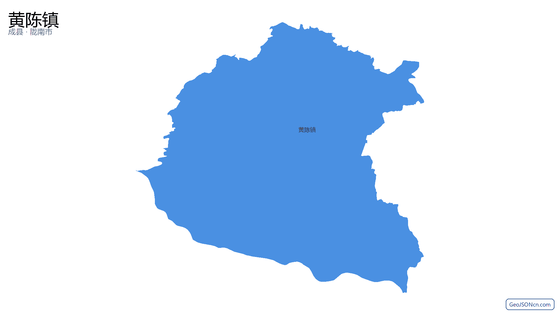 黄陈镇行政区划边界地图(成县·陇南市),提供GeoJSON、SHP矢量边界数据下载及高清地图大图(PNG/JPG) - GeoJSONcn.com