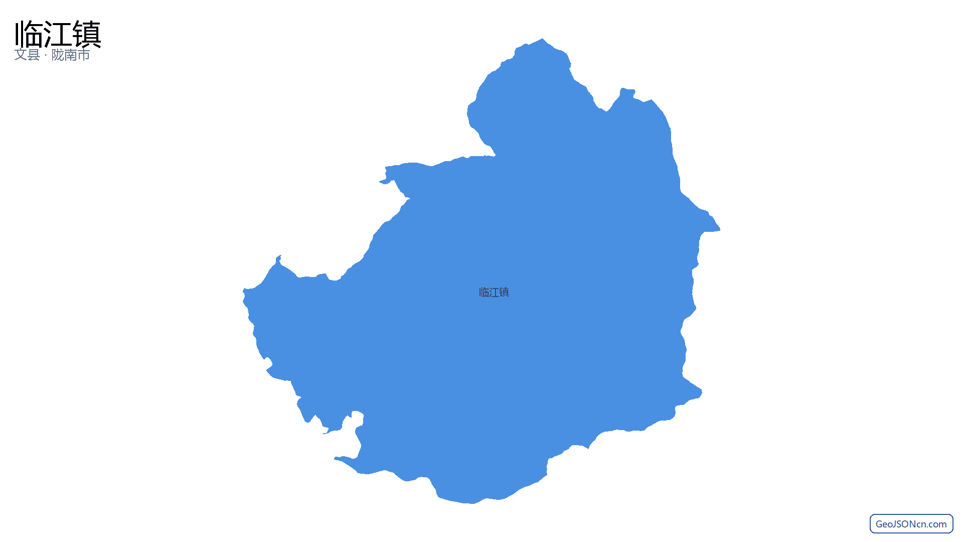 临江镇行政区划边界地图(文县·陇南市),提供GeoJSON、SHP矢量边界数据下载及高清地图大图(PNG/JPG) - GeoJSONcn.com