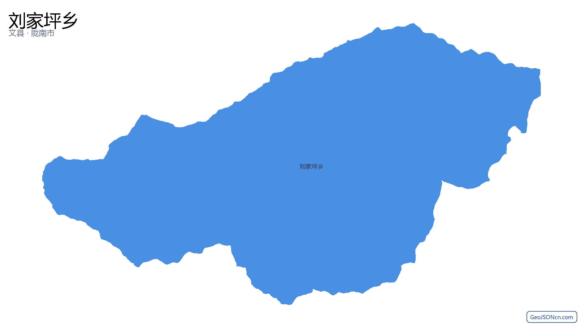 刘家坪乡行政区划边界地图(文县·陇南市),提供GeoJSON、SHP矢量边界数据下载及高清地图大图(PNG/JPG) - GeoJSONcn.com