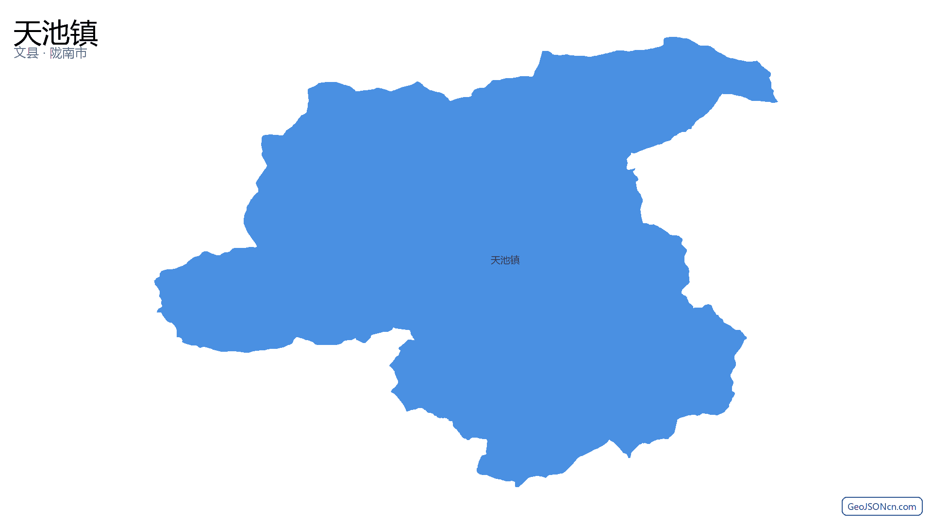 天池镇行政区划边界地图(文县·陇南市),提供GeoJSON、SHP矢量边界数据下载及高清地图大图(PNG/JPG) - GeoJSONcn.com