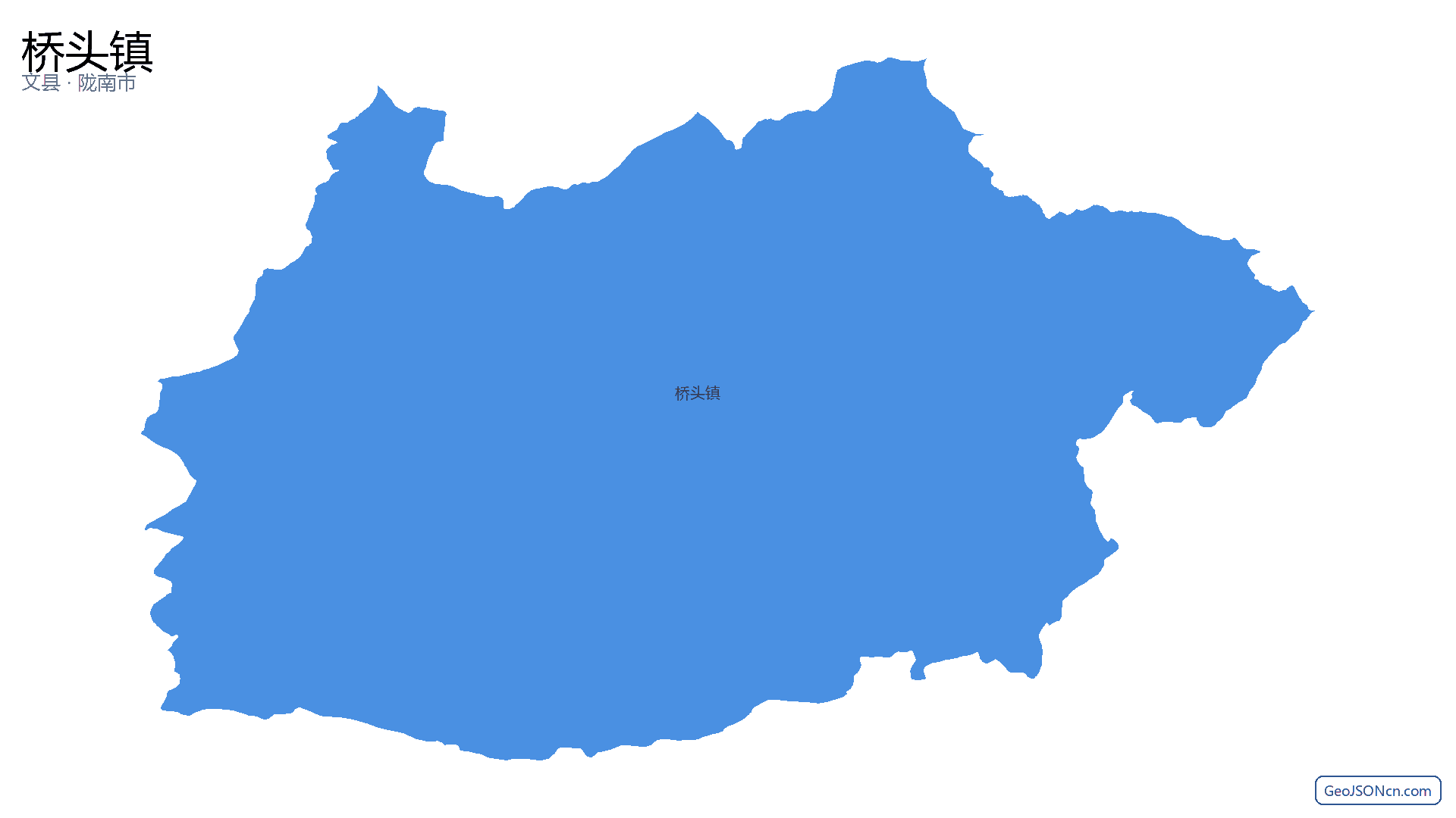 桥头镇行政区划边界地图（文县·陇南市）,提供GeoJSON、SHP矢量边界数据下载及高清地图大图(PNG/JPG) - GeoJSONcn.com
