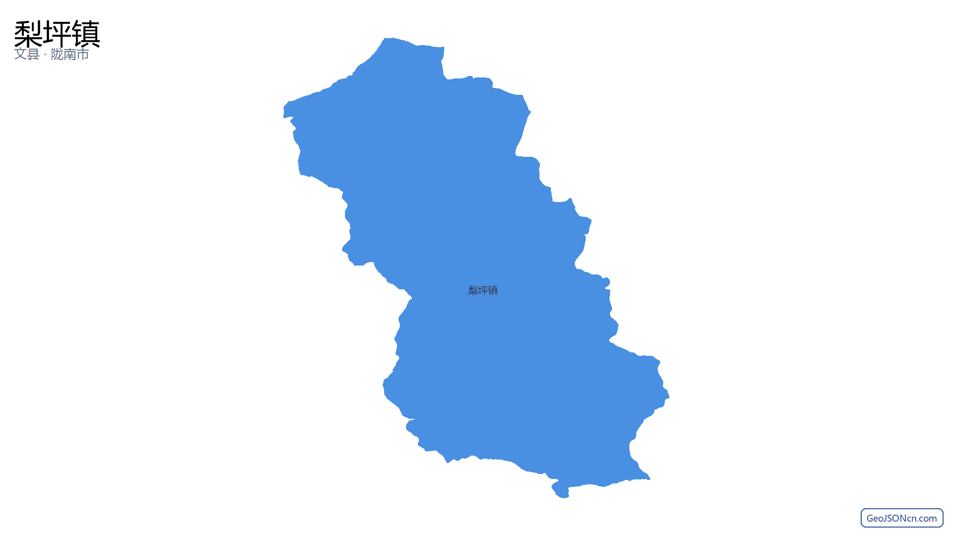 梨坪镇行政区划边界地图（文县·陇南市）,提供GeoJSON、SHP矢量边界数据下载及高清地图大图(PNG/JPG) - GeoJSONcn.com