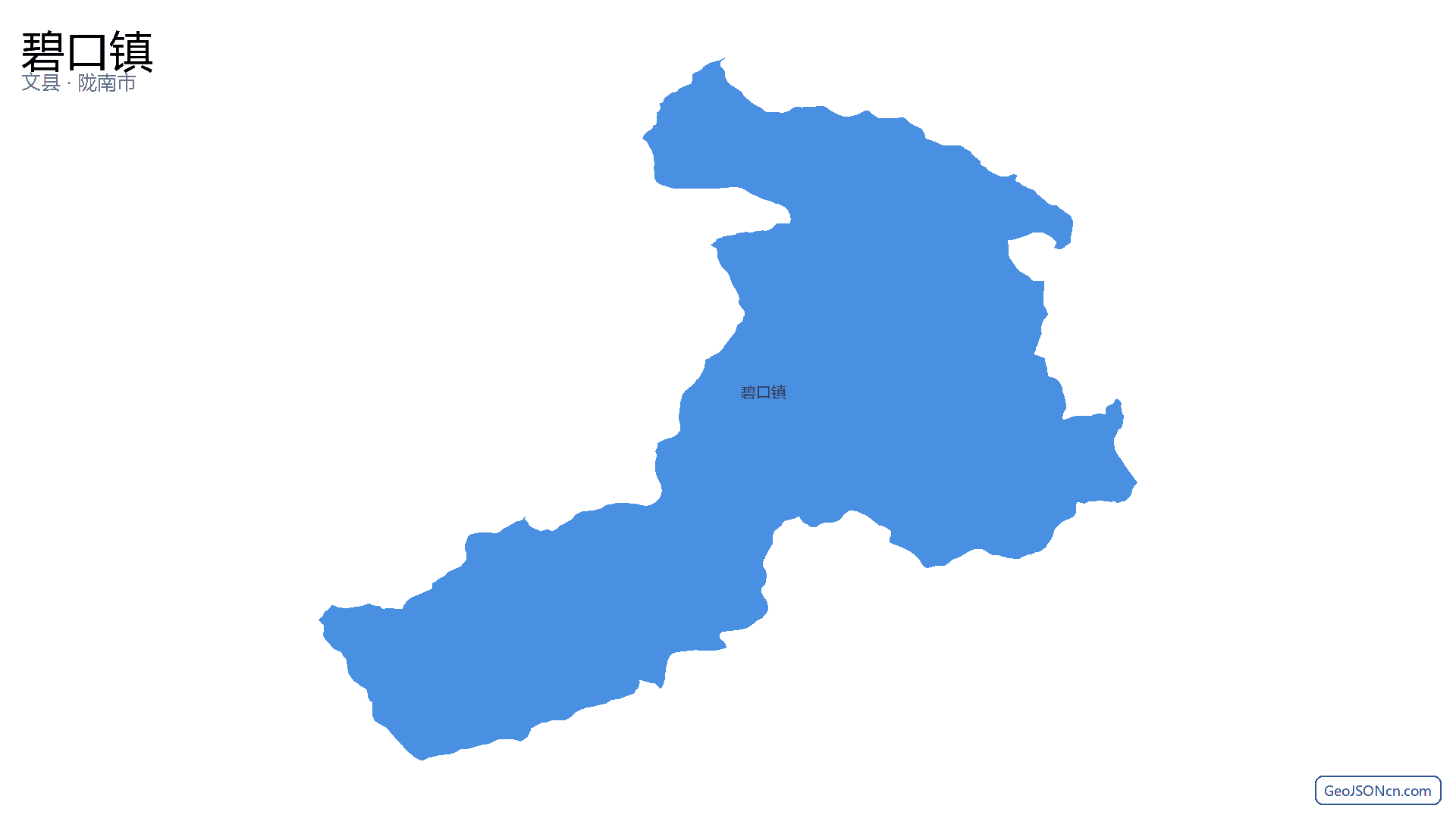 碧口镇行政区划边界地图（文县·陇南市）,提供GeoJSON、SHP矢量边界数据下载及高清地图大图(PNG/JPG) - GeoJSONcn.com