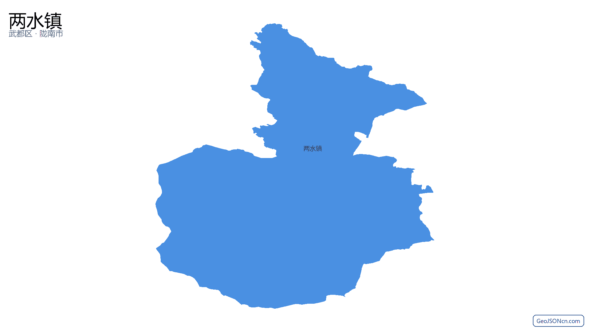 两水镇行政区划边界地图(武都区·陇南市),提供GeoJSON、SHP矢量边界数据下载及高清地图大图(PNG/JPG) - GeoJSONcn.com