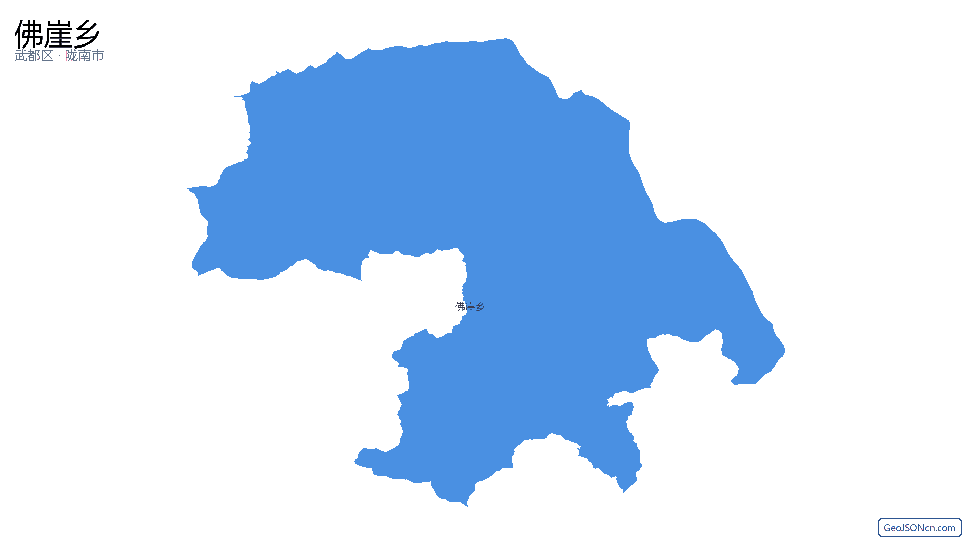 佛崖乡行政区划边界地图（武都区·陇南市）,提供GeoJSON、SHP矢量边界数据下载及高清地图大图(PNG/JPG) - GeoJSONcn.com