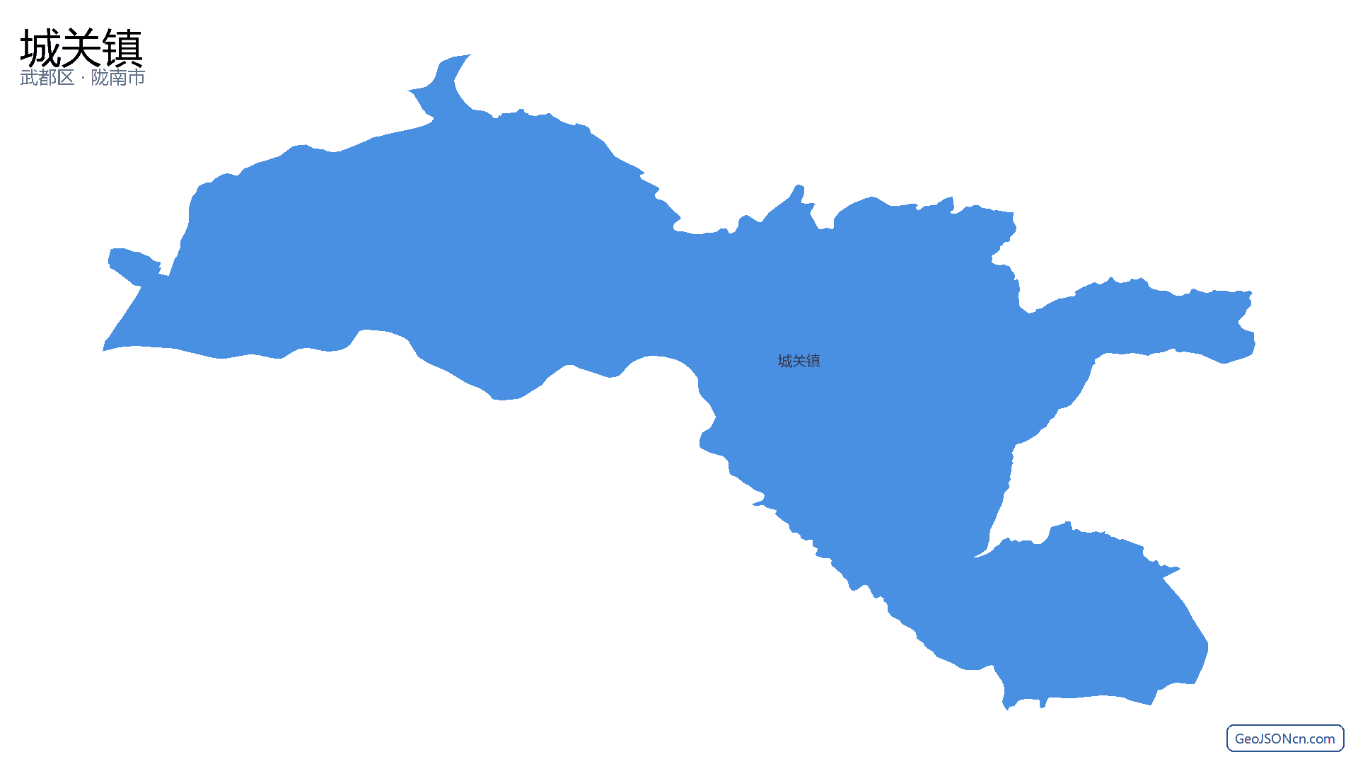 城关镇行政区划边界地图(武都区·陇南市),提供GeoJSON、SHP矢量边界数据下载及高清地图大图(PNG/JPG) - GeoJSONcn.com
