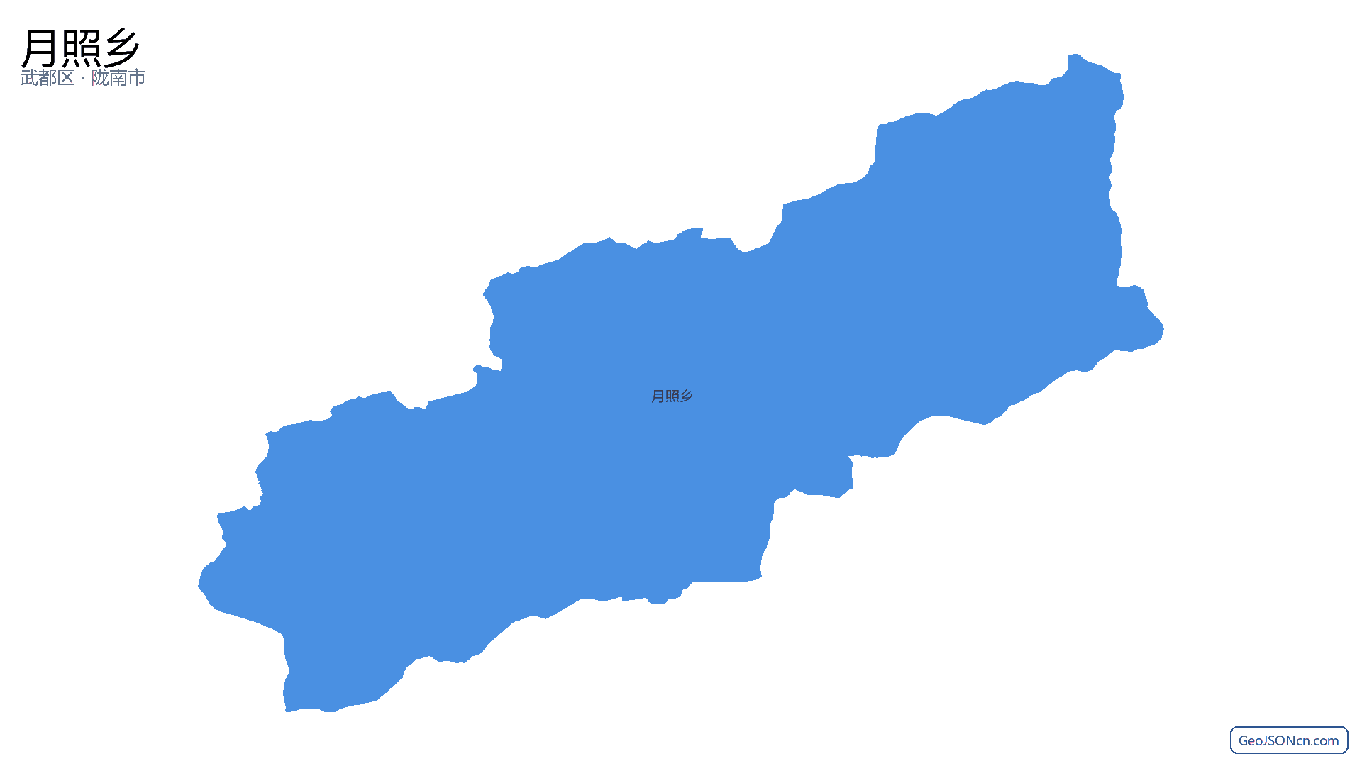 月照乡行政区划边界地图(武都区·陇南市),提供GeoJSON、SHP矢量边界数据下载及高清地图大图(PNG/JPG) - GeoJSONcn.com