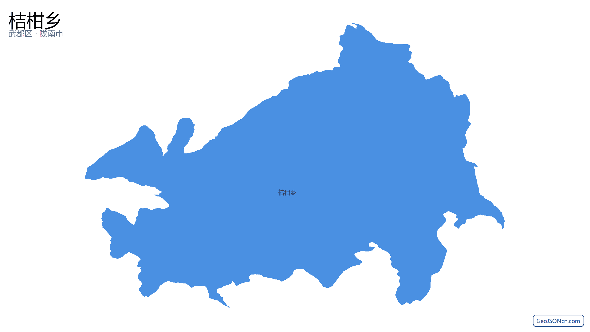 桔柑乡行政区划边界地图（武都区·陇南市）,提供GeoJSON、SHP矢量边界数据下载及高清地图大图(PNG/JPG) - GeoJSONcn.com