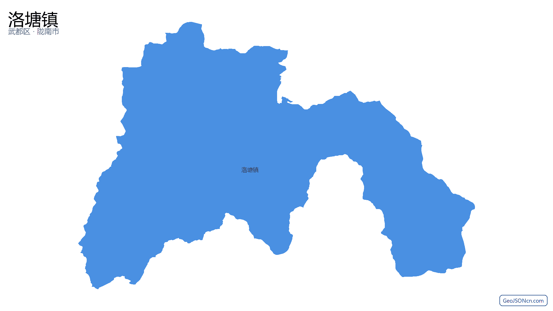 洛塘镇行政区划边界地图(武都区·陇南市),提供GeoJSON、SHP矢量边界数据下载及高清地图大图(PNG/JPG) - GeoJSONcn.com