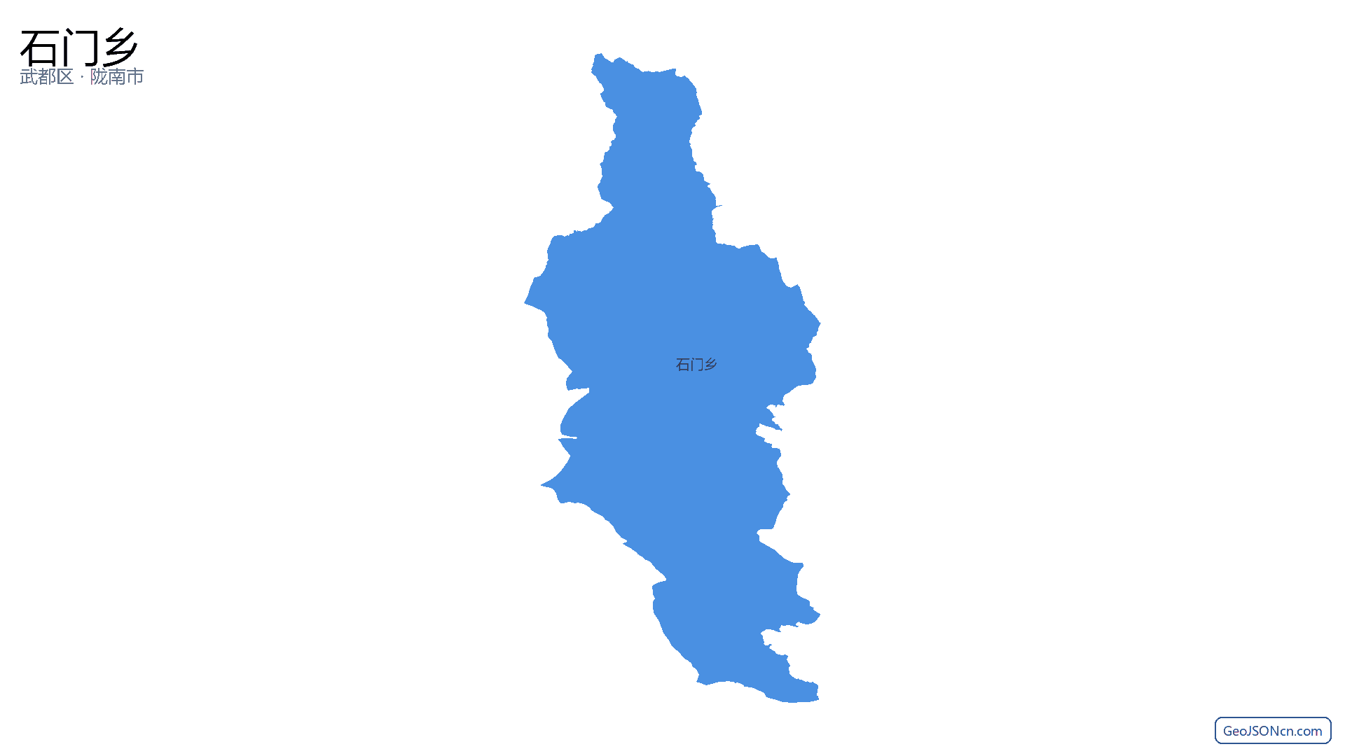 石门乡行政区划边界地图（武都区·陇南市）,提供GeoJSON、SHP矢量边界数据下载及高清地图大图(PNG/JPG) - GeoJSONcn.com