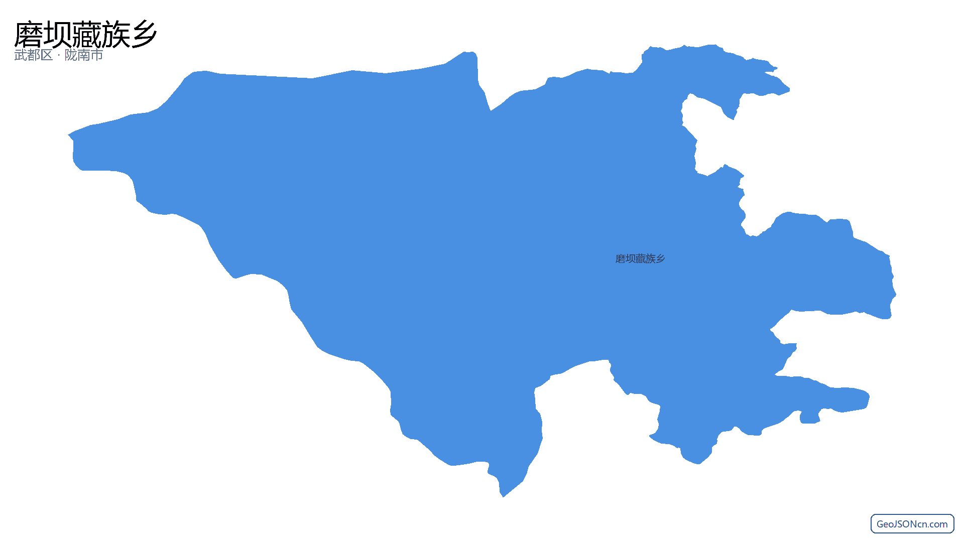 磨坝藏族乡行政区划边界地图(武都区·陇南市),提供GeoJSON、SHP矢量边界数据下载及高清地图大图(PNG/JPG) - GeoJSONcn.com