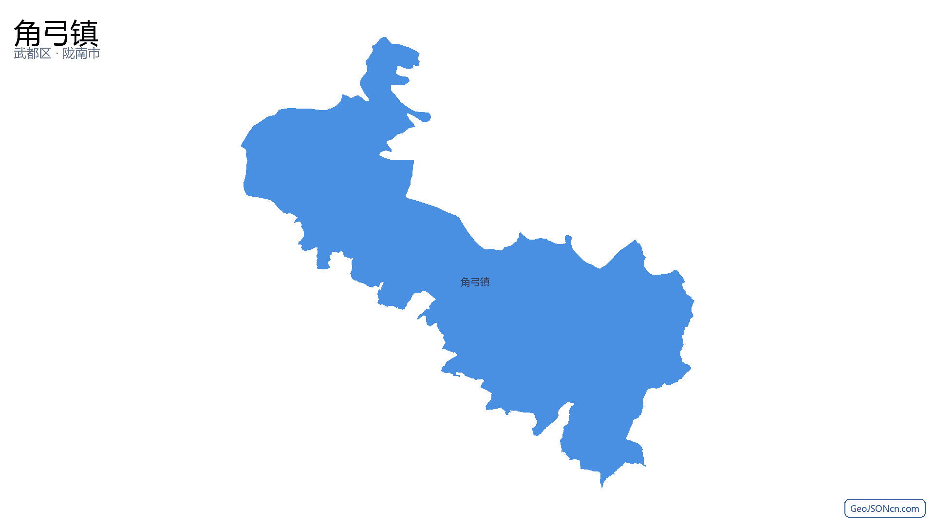 角弓镇行政区划边界地图（武都区·陇南市）,提供GeoJSON、SHP矢量边界数据下载及高清地图大图(PNG/JPG) - GeoJSONcn.com