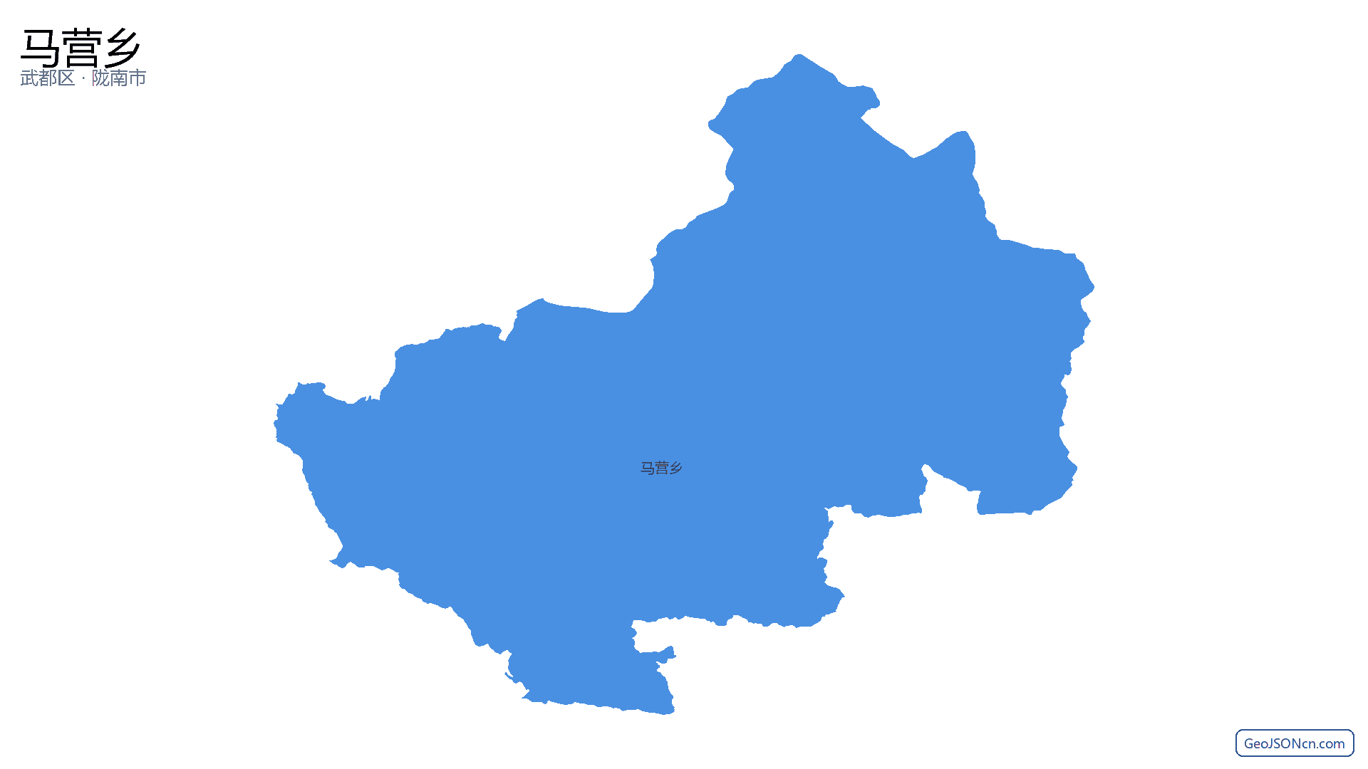 马营乡行政区划边界地图(武都区·陇南市),提供GeoJSON、SHP矢量边界数据下载及高清地图大图(PNG/JPG) - GeoJSONcn.com