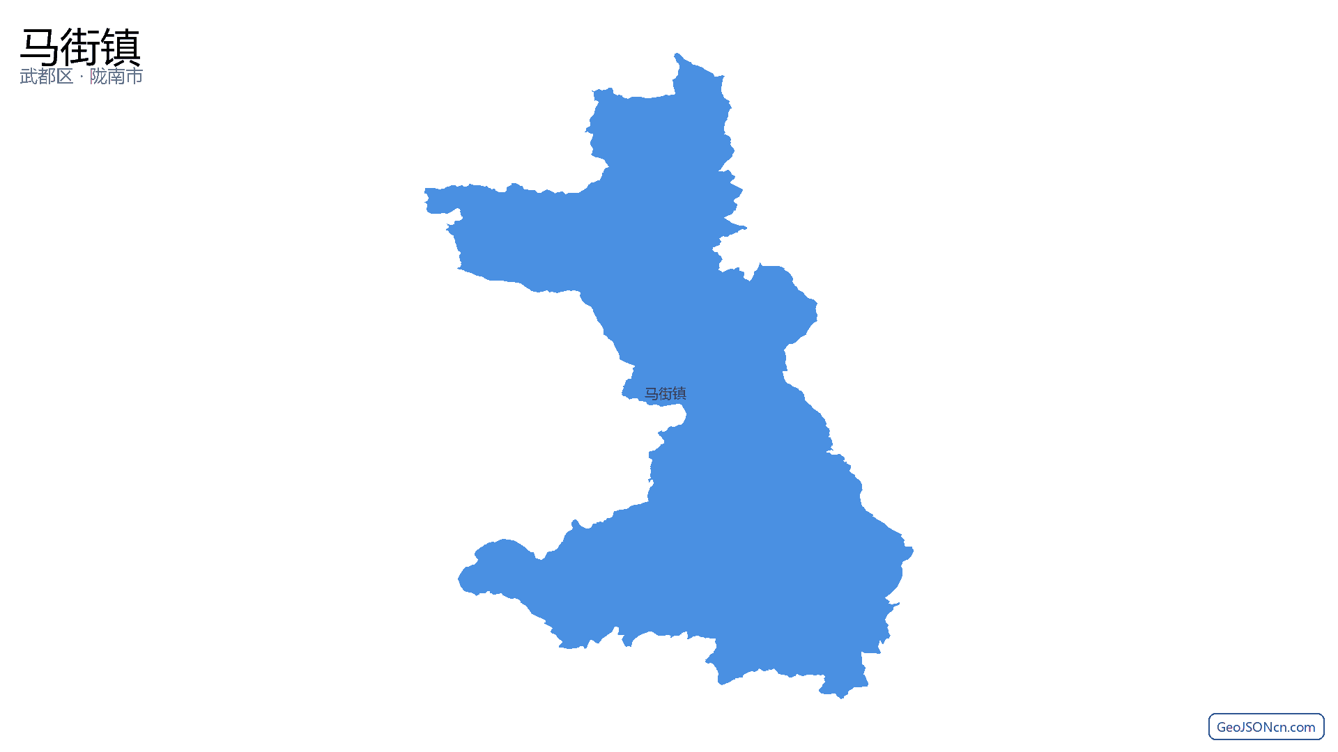 马街镇行政区划边界地图(武都区·陇南市),提供GeoJSON、SHP矢量边界数据下载及高清地图大图(PNG/JPG) - GeoJSONcn.com