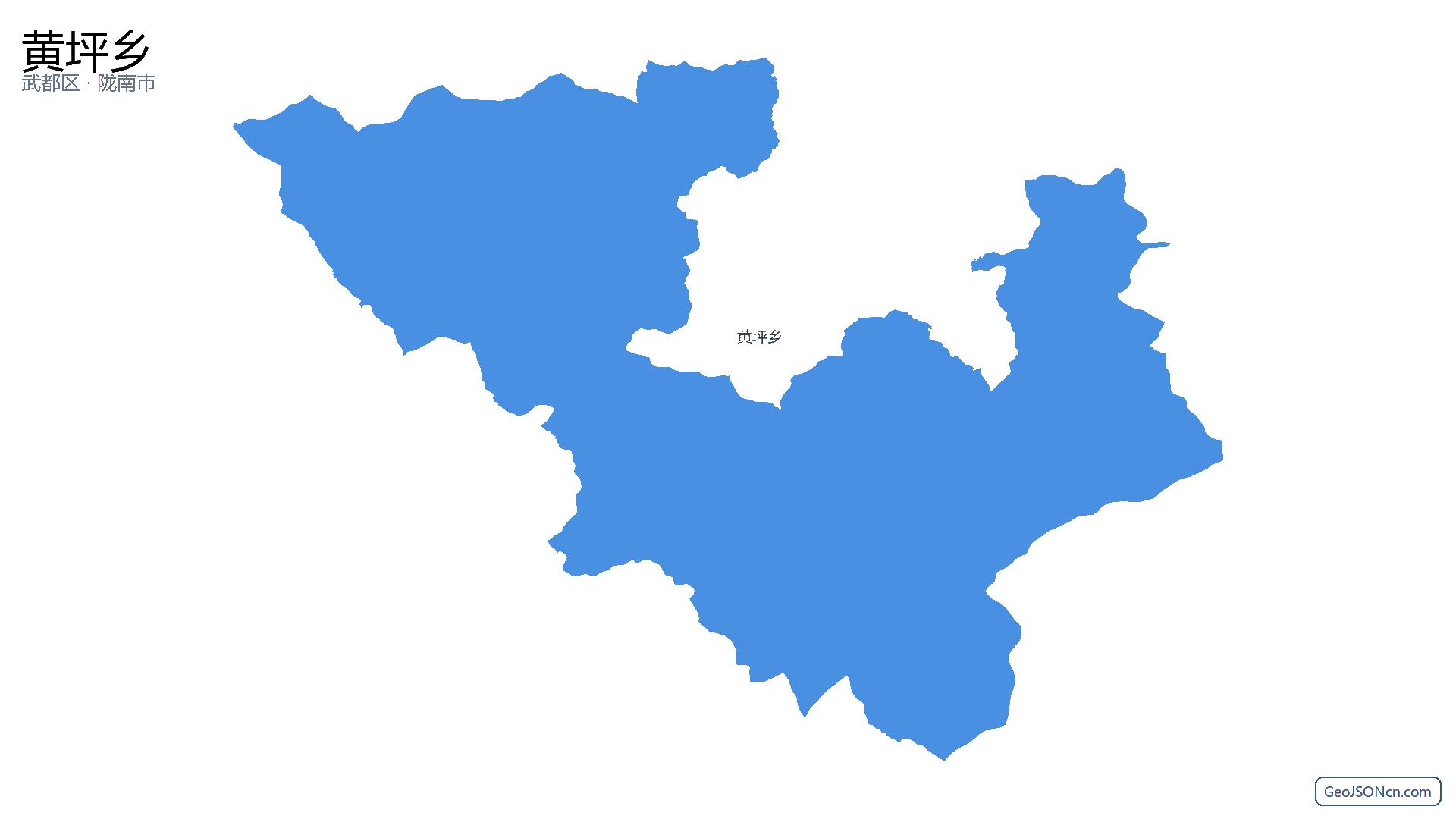 黄坪乡行政区划边界地图(武都区·陇南市),提供GeoJSON、SHP矢量边界数据下载及高清地图大图(PNG/JPG) - GeoJSONcn.com