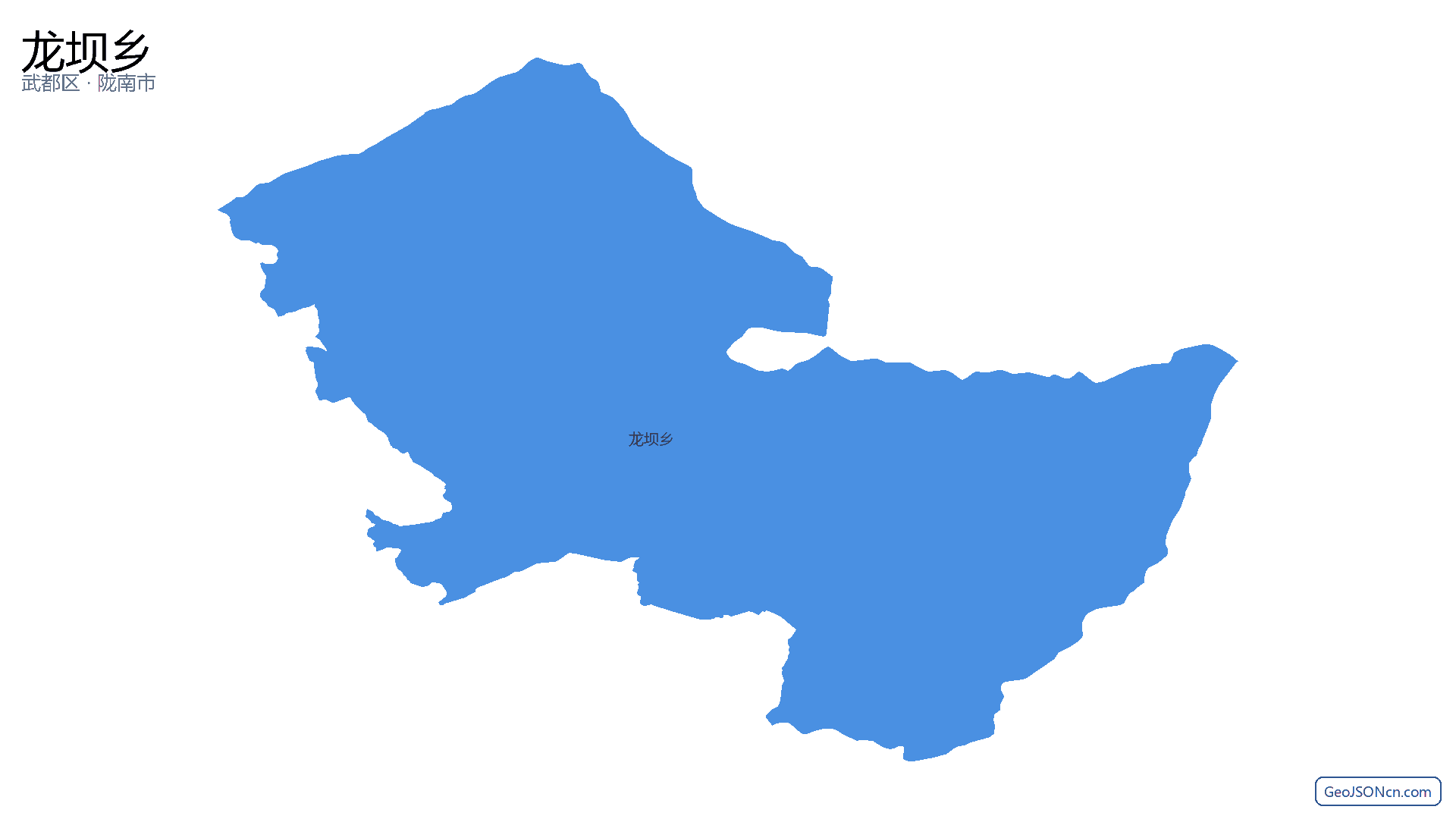 龙坝乡行政区划边界地图（武都区·陇南市）,提供GeoJSON、SHP矢量边界数据下载及高清地图大图(PNG/JPG) - GeoJSONcn.com
