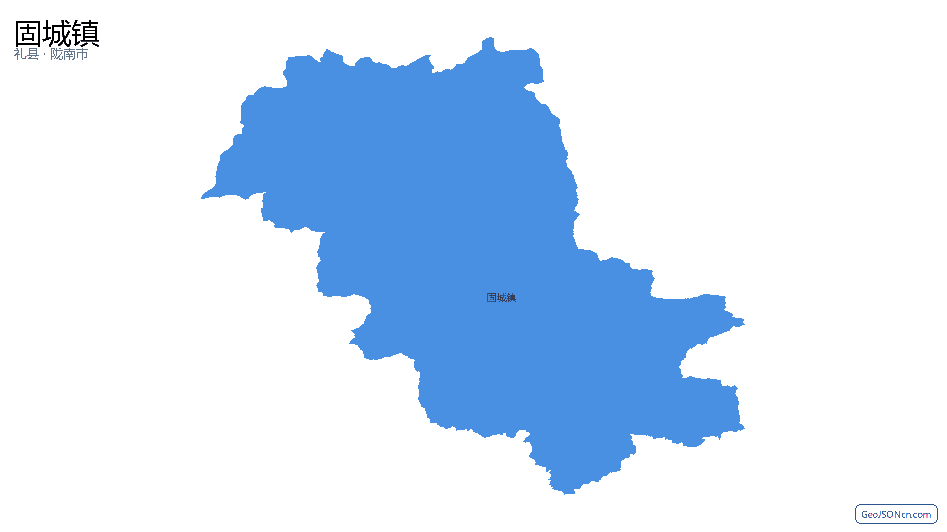 固城镇行政区划边界地图(礼县·陇南市),提供GeoJSON、SHP矢量边界数据下载及高清地图大图(PNG/JPG) - GeoJSONcn.com