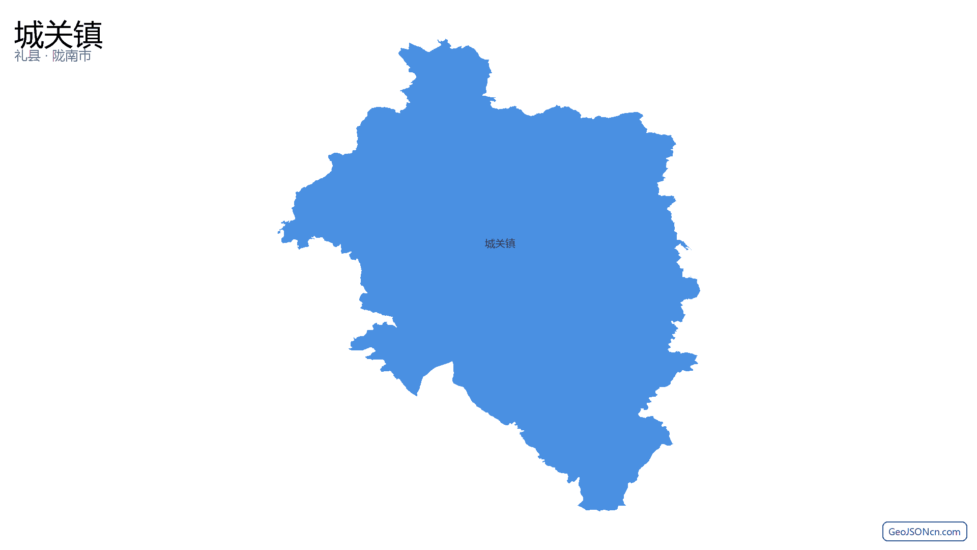 城关镇行政区划边界地图（礼县·陇南市）,提供GeoJSON、SHP矢量边界数据下载及高清地图大图(PNG/JPG) - GeoJSONcn.com