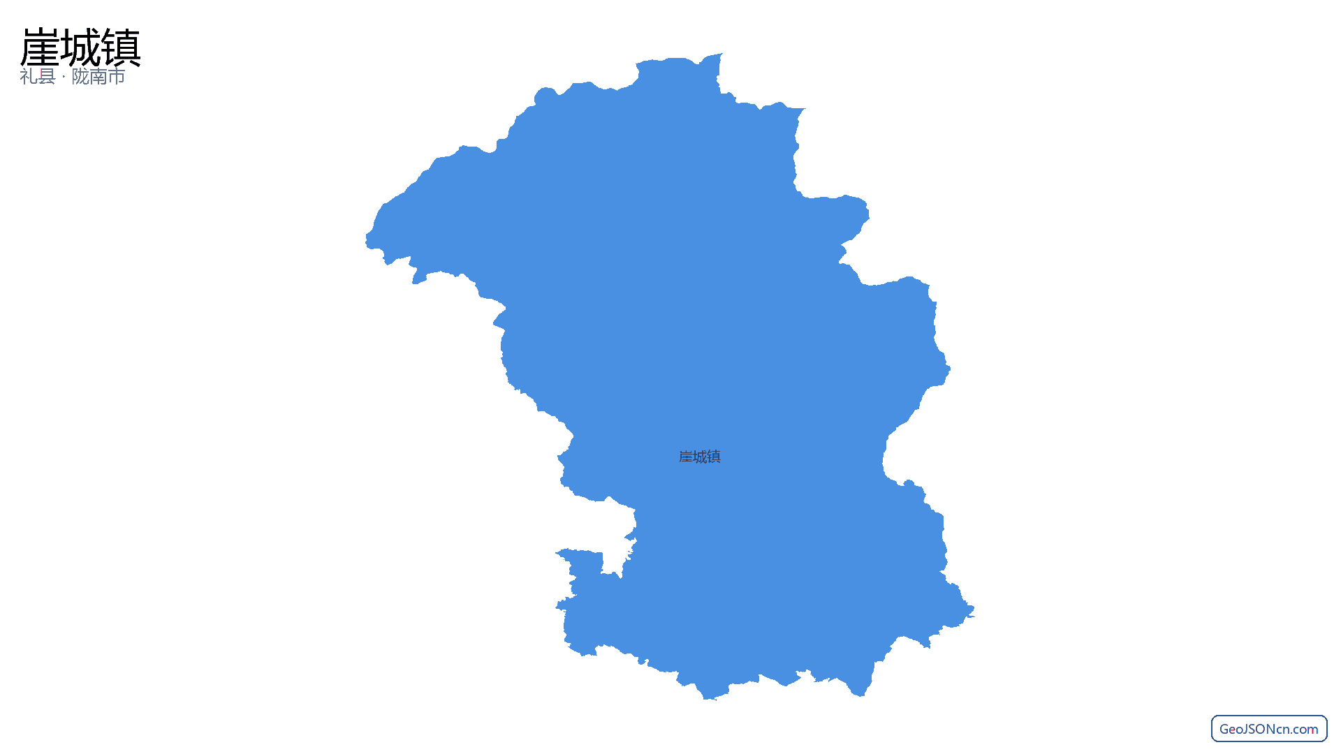 崖城镇行政区划边界地图(礼县·陇南市),提供GeoJSON、SHP矢量边界数据下载及高清地图大图(PNG/JPG) - GeoJSONcn.com