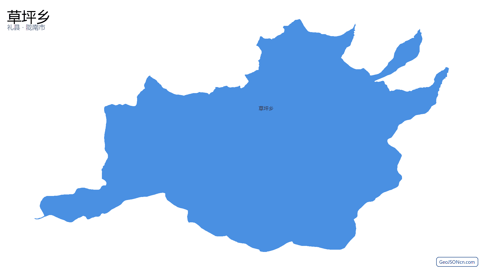 草坪乡行政区划边界地图(礼县·陇南市),提供GeoJSON、SHP矢量边界数据下载及高清地图大图(PNG/JPG) - GeoJSONcn.com