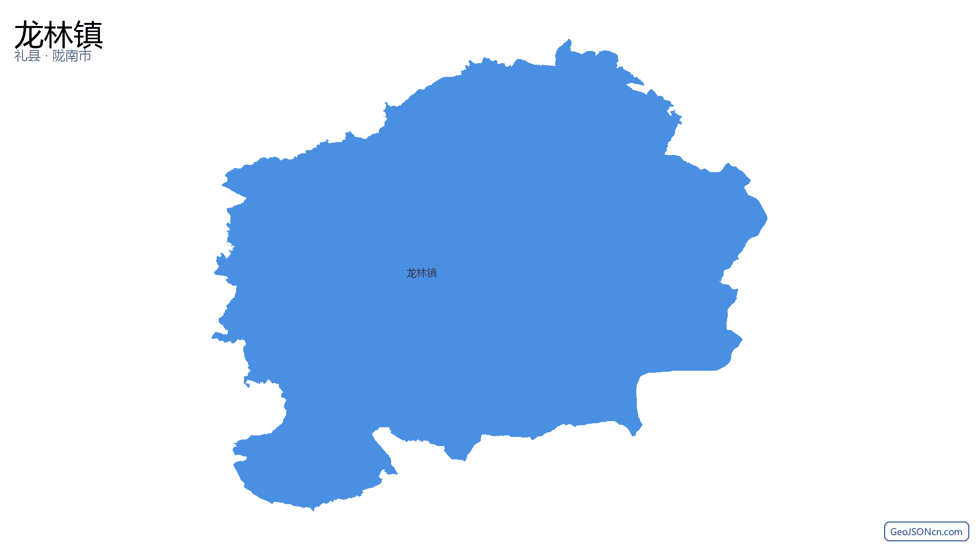 龙林镇行政区划边界地图(礼县·陇南市),提供GeoJSON、SHP矢量边界数据下载及高清地图大图(PNG/JPG) - GeoJSONcn.com