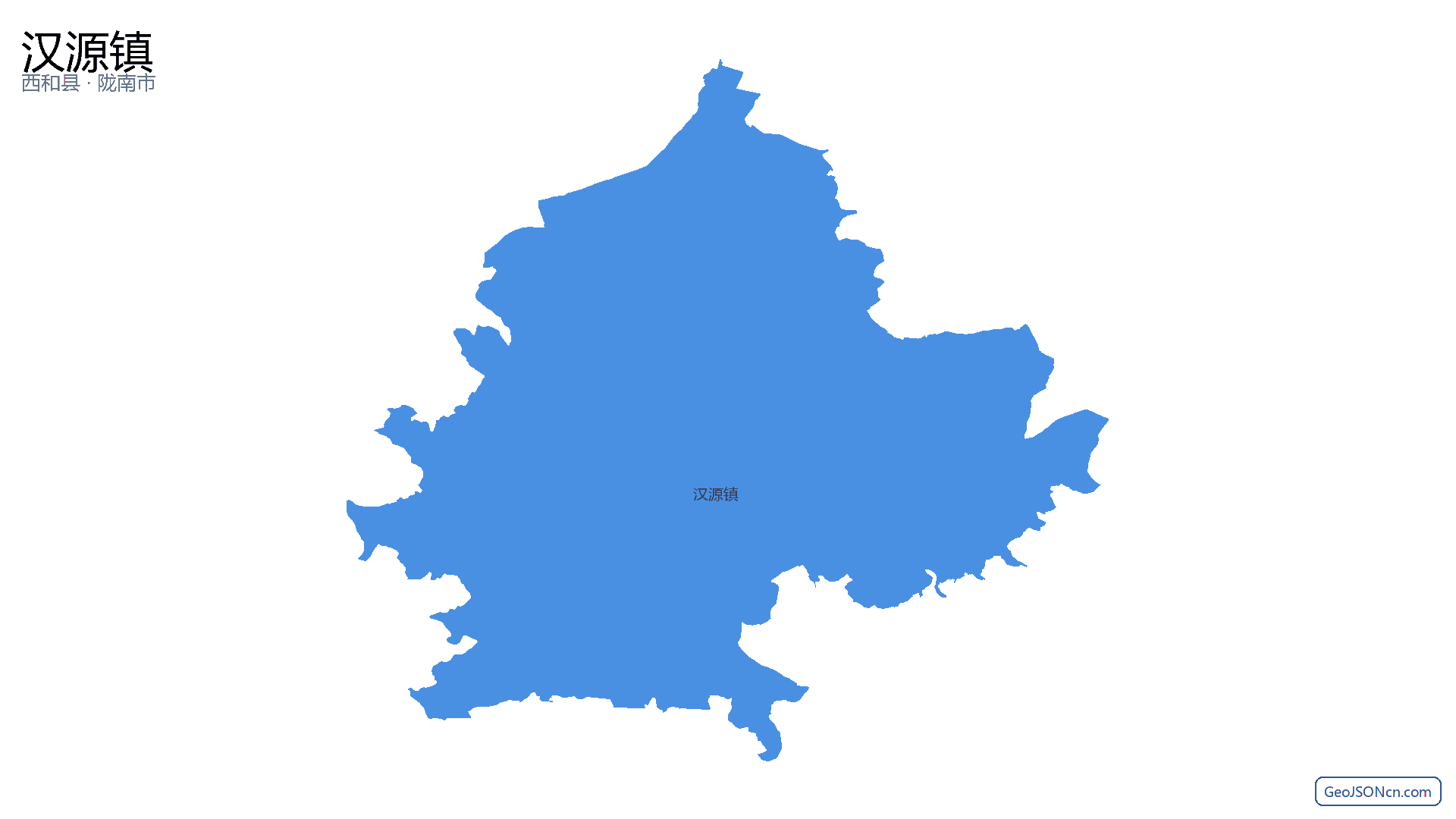 汉源镇行政区划边界地图（西和县·陇南市）,提供GeoJSON、SHP矢量边界数据下载及高清地图大图(PNG/JPG) - GeoJSONcn.com