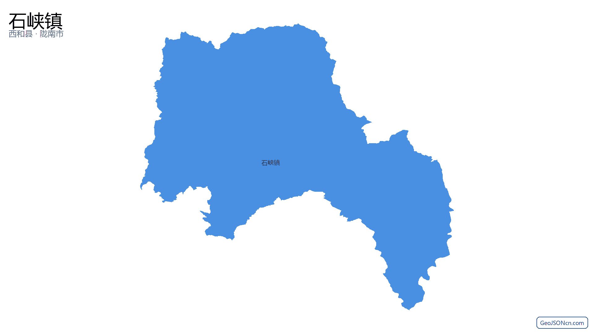 石峡镇行政区划边界地图（西和县·陇南市）,提供GeoJSON、SHP矢量边界数据下载及高清地图大图(PNG/JPG) - GeoJSONcn.com
